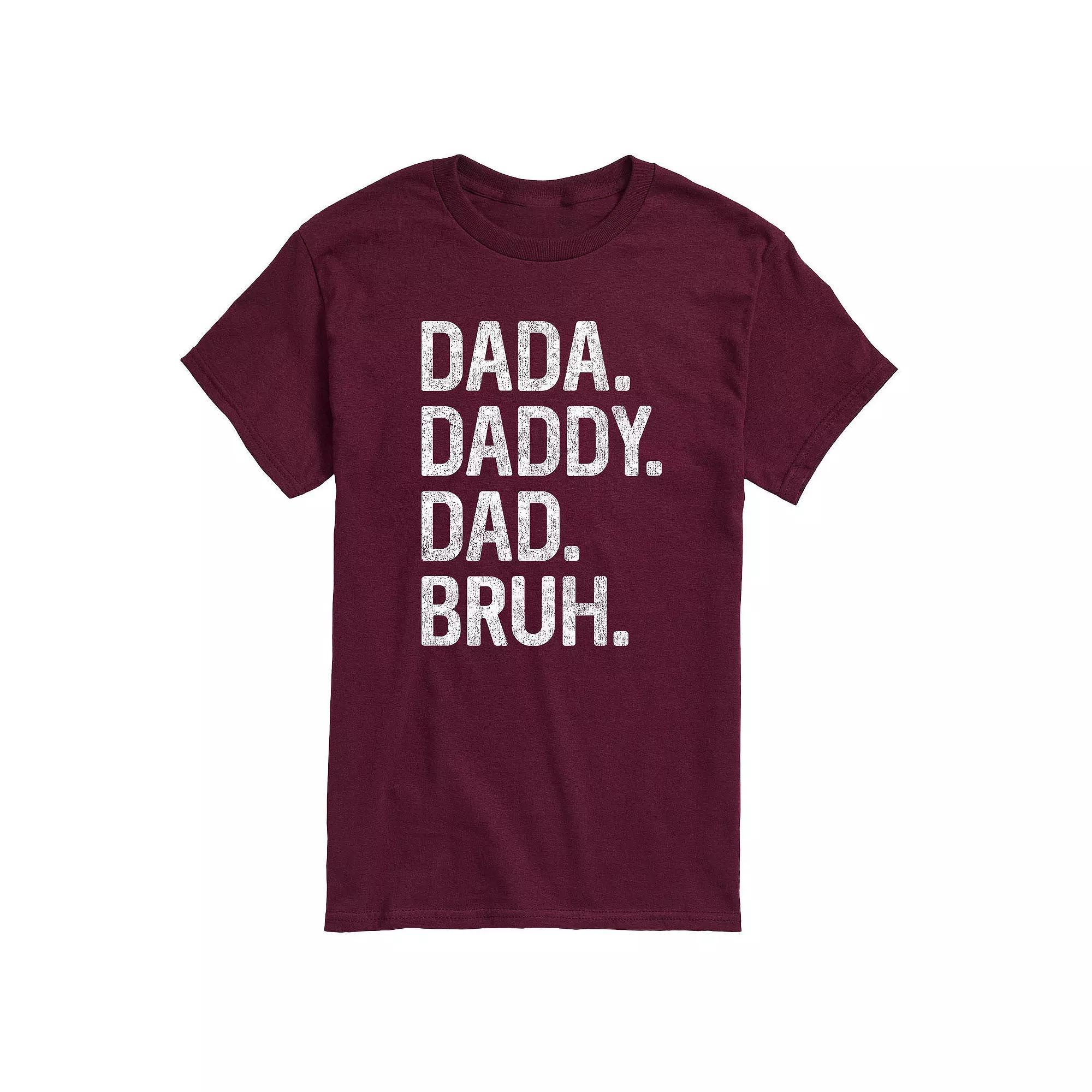 Men's Dada Daddy Dad Bruh Graphic Tee, Size: Small, Red Product Image