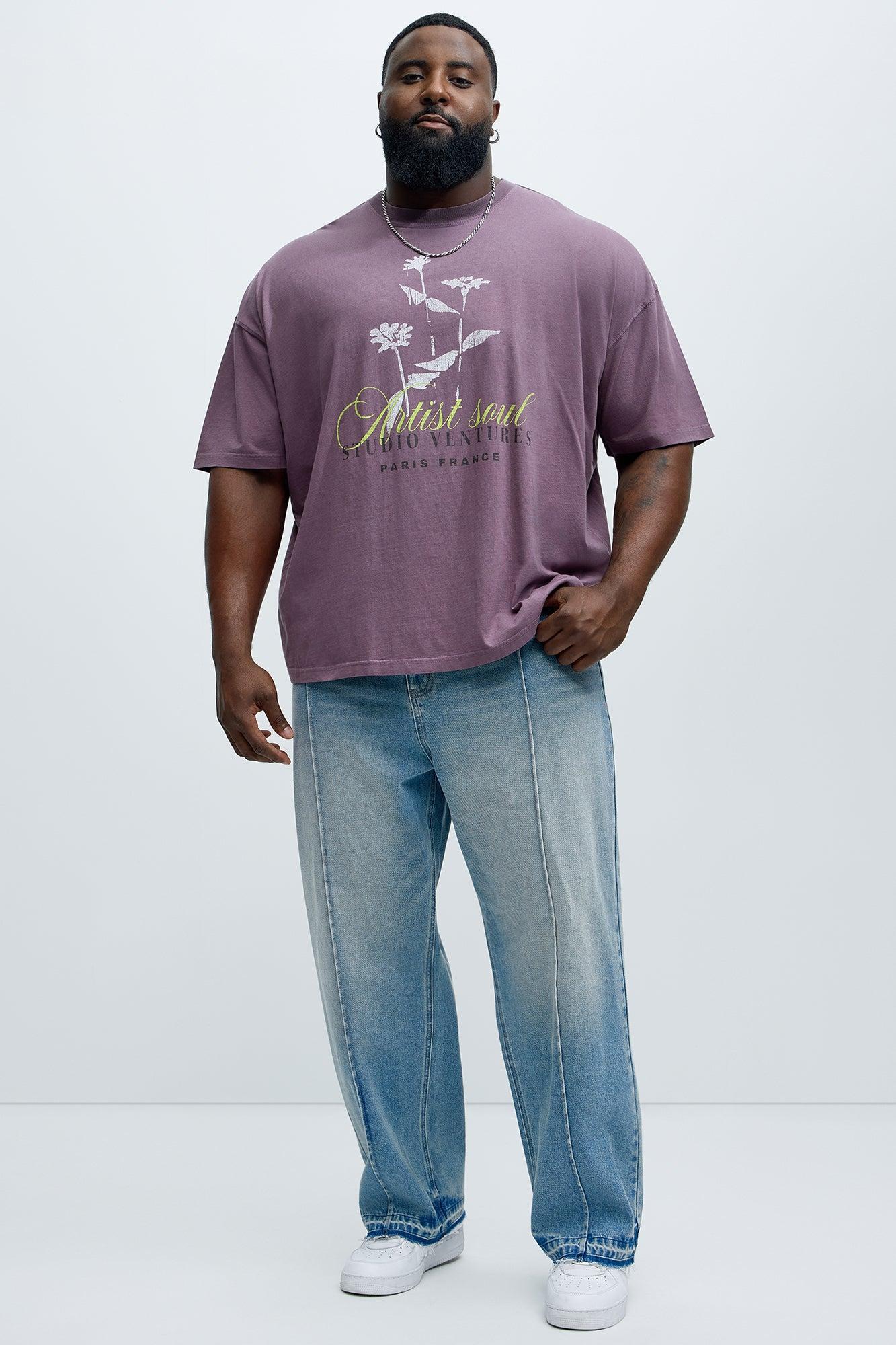 Artist Soul Oversized Short Sleeve Tee - Purple Product Image