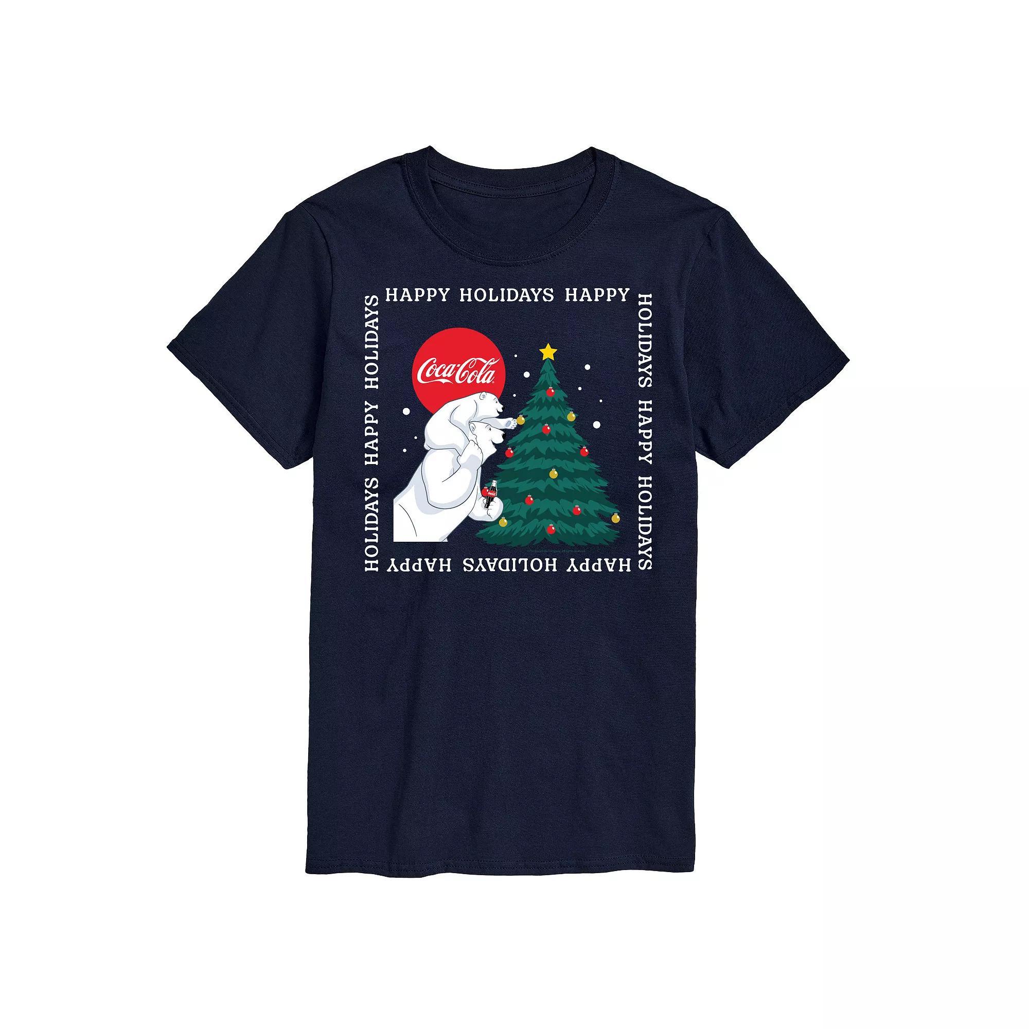Mens CocaCola Happy Holidays Bears Tee Product Image