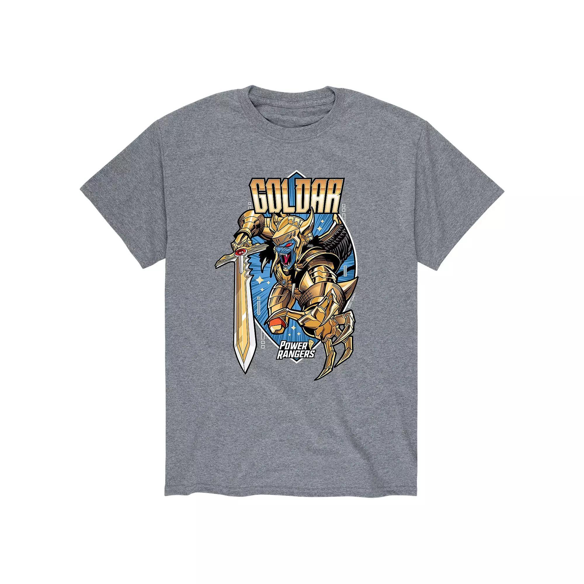 Mens Power Rangers Goldar Tee Athletic Grey Product Image