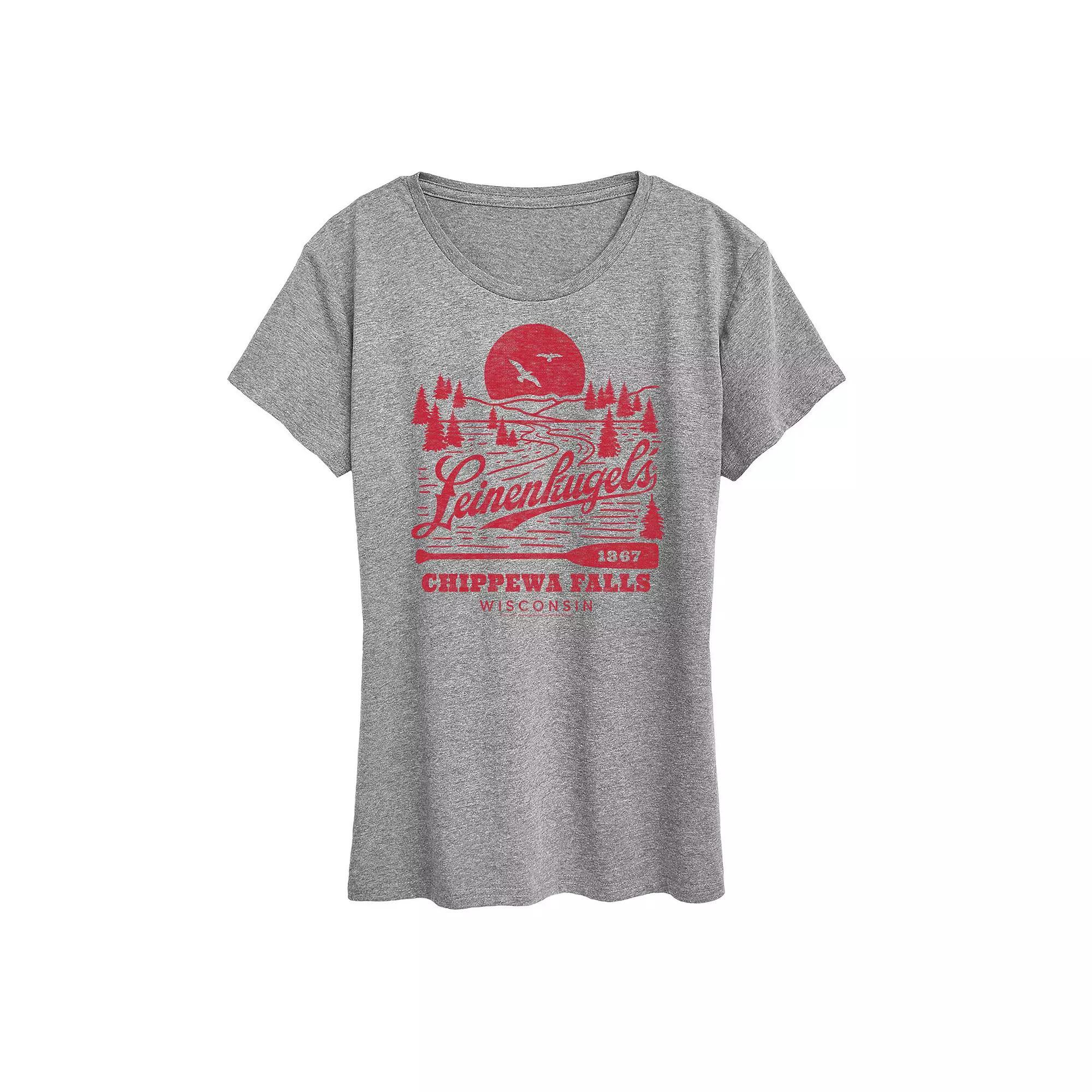Womens Leinenkugels Outdoor Scene Graphic Tee Grey Gray Product Image