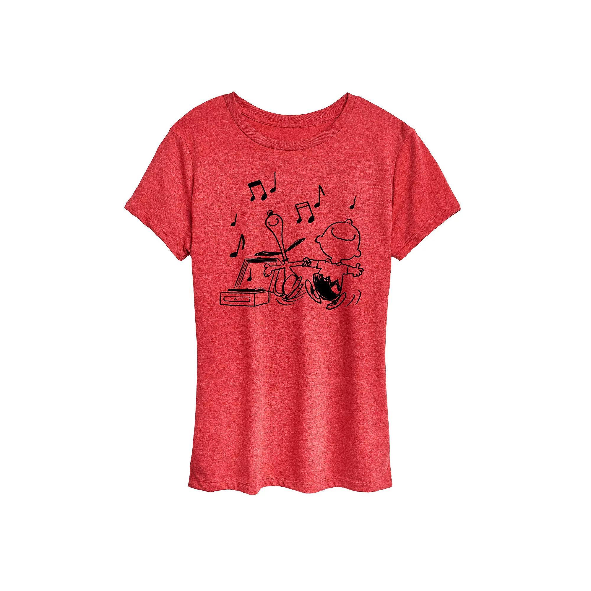 Womens Mom Repeat Graphic Tee, Girls Grey Red Product Image