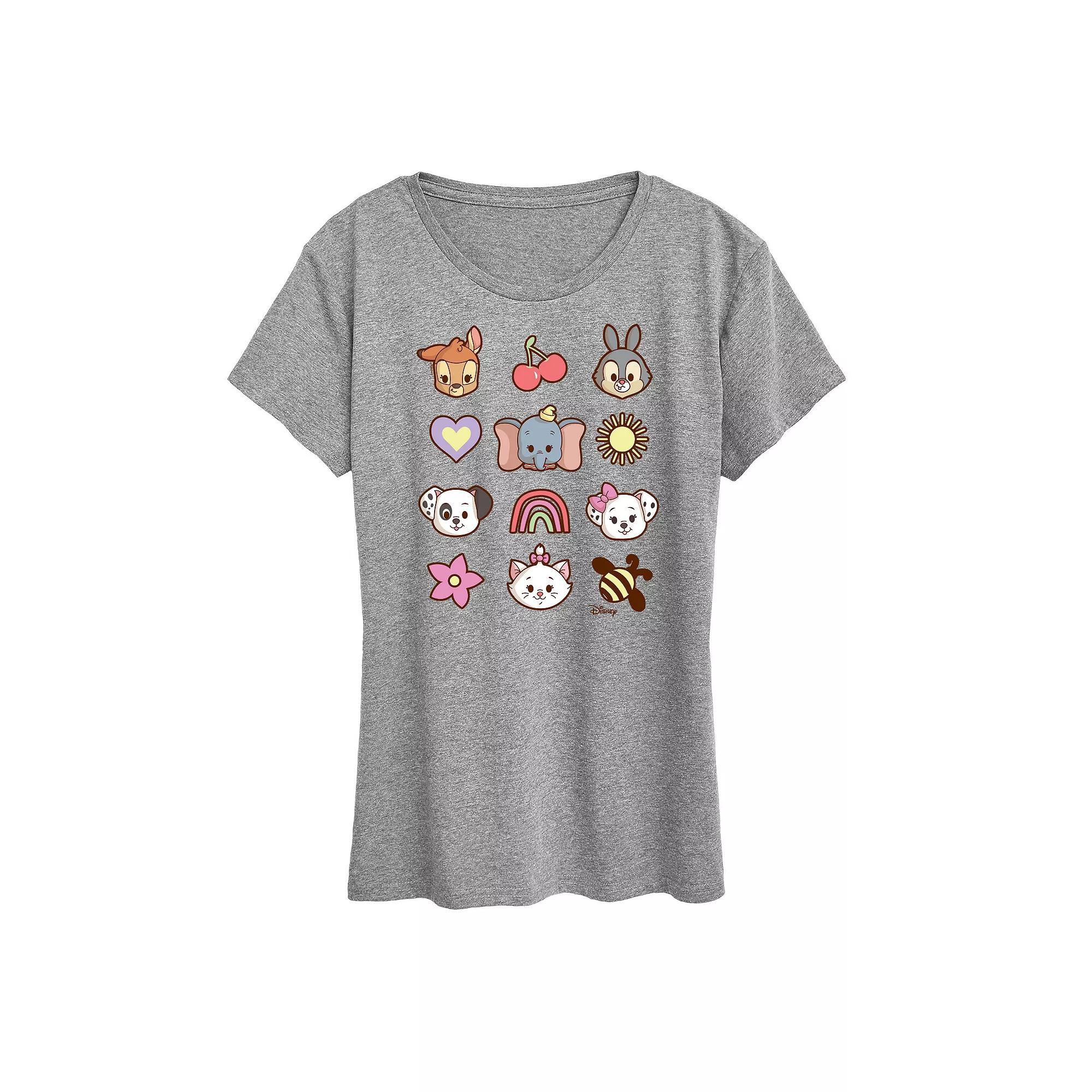 Disney's Women's Character Group Graphic Tee, Girl's, Size: Medium, Grey Gray Product Image