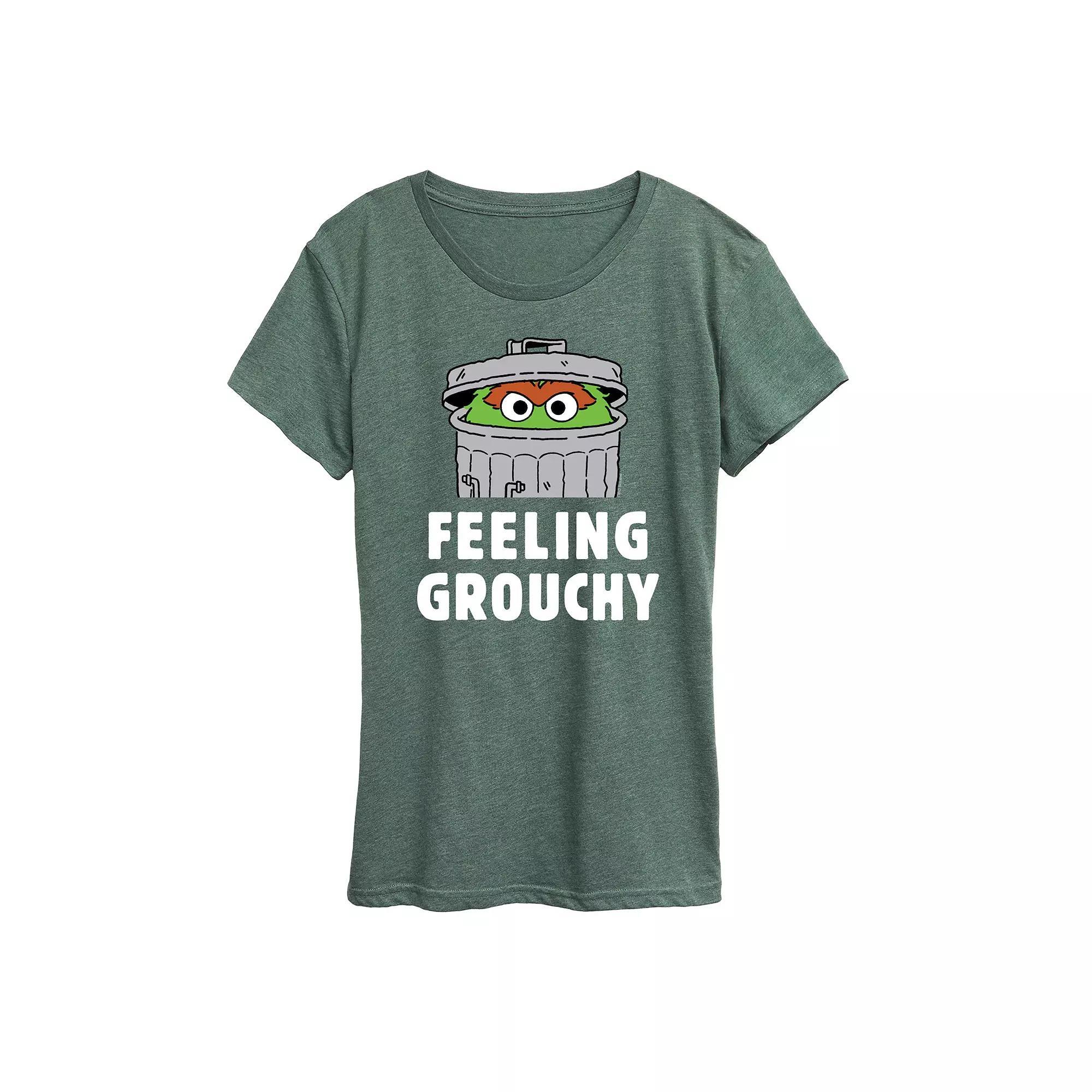 Womens Sesame Street Feeling Grouchy Graphic Tee Product Image