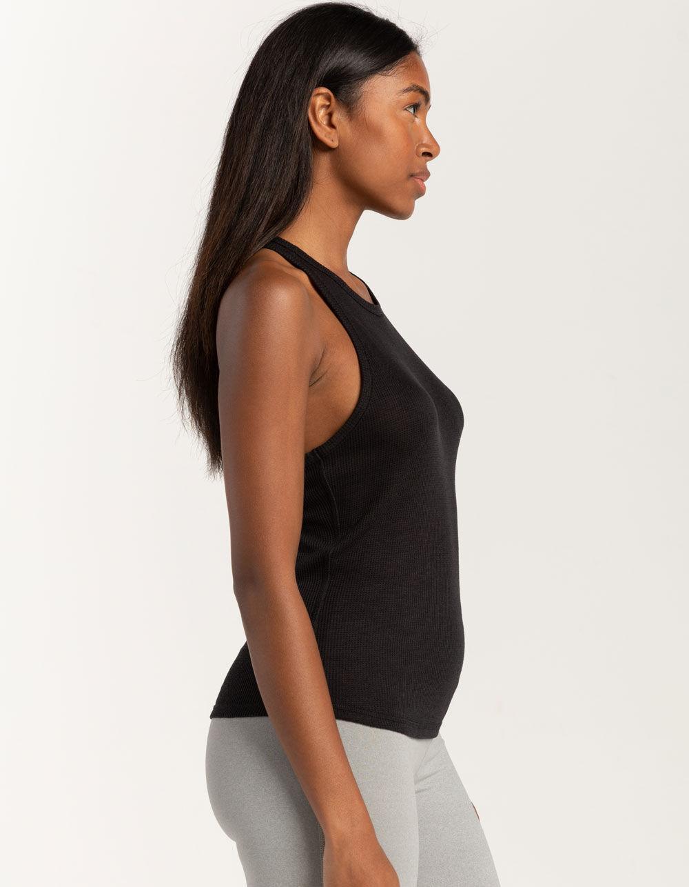 THE NORTH FACE Sunpeak Waffle Womens Tank Top - BLACK Product Image