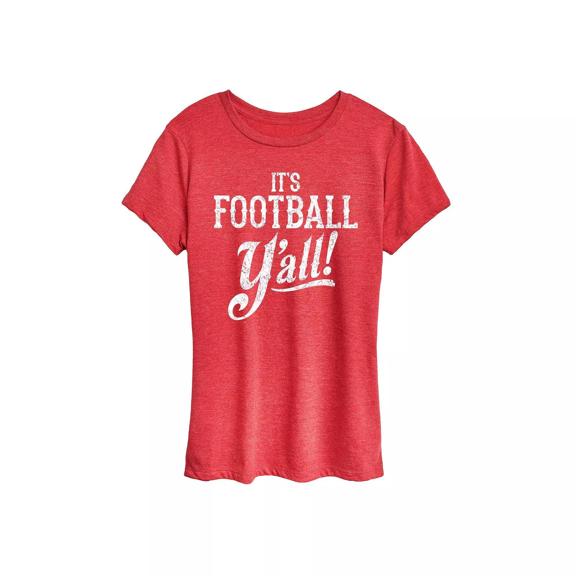 Womens Its Football Yall Graphic Tee, Girls Product Image
