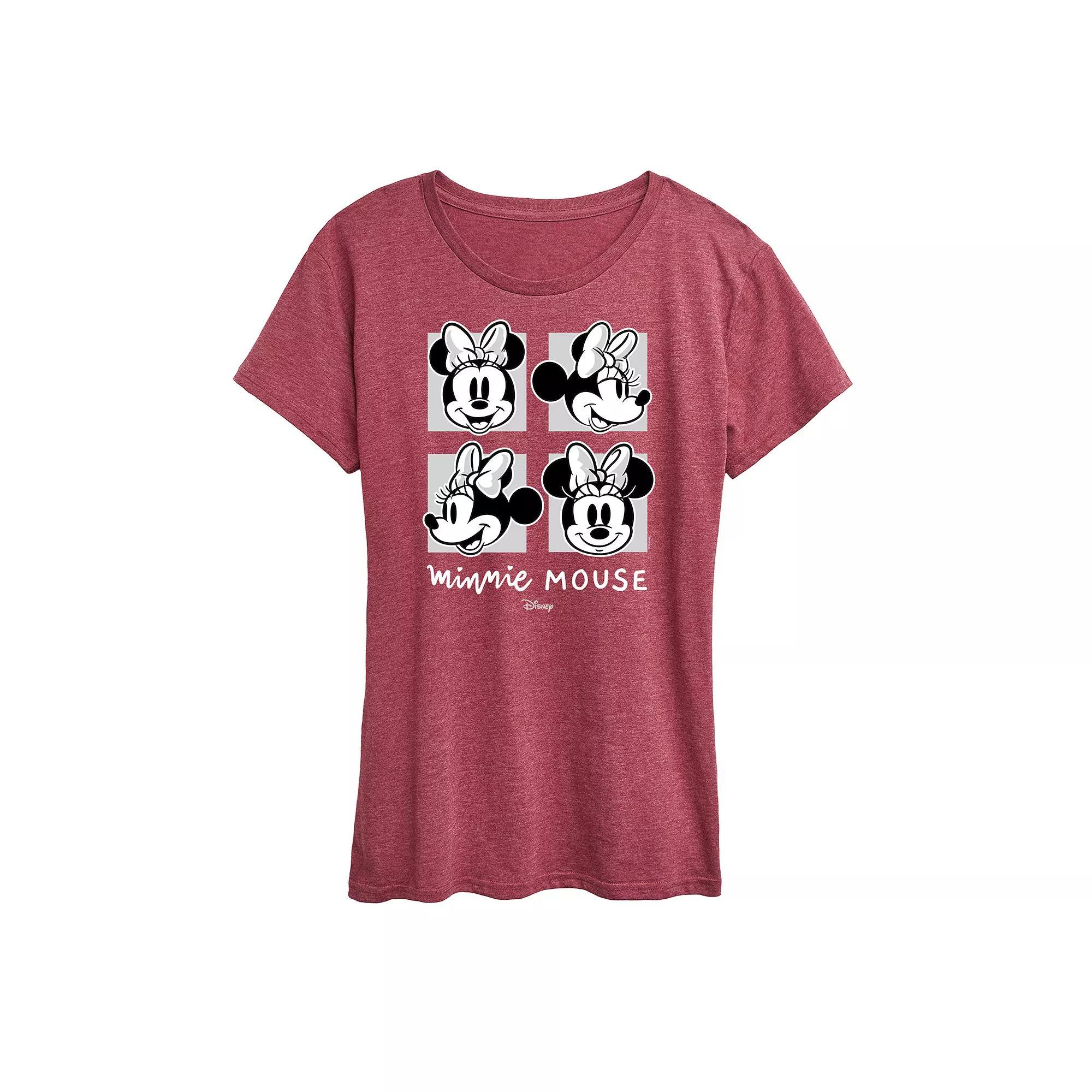 Disneys Minnie Mouse Grid Graphic Tee, Womens Product Image