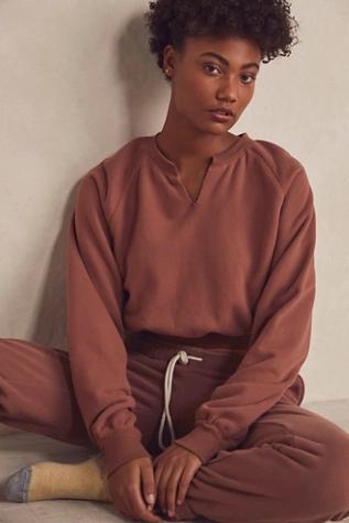 Notch Cropped Sweatshirt Product Image