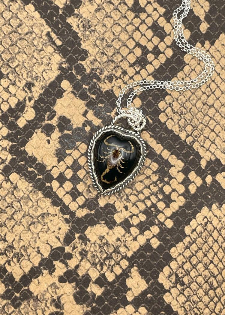 Scorpion Heart Pendant Necklace Product Image
