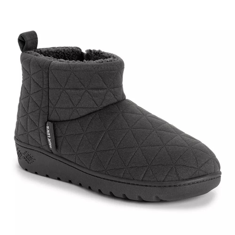 MUK LUKS Avery Beth Women's Bootie Slippers, Size: Large, Dark Gray Product Image