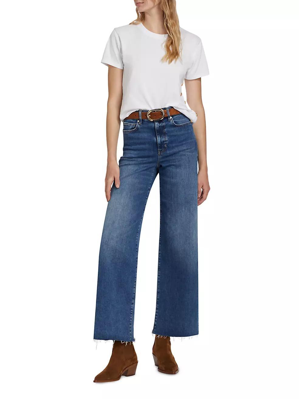 Side-Buttoned Crewneck T-Shirt Product Image