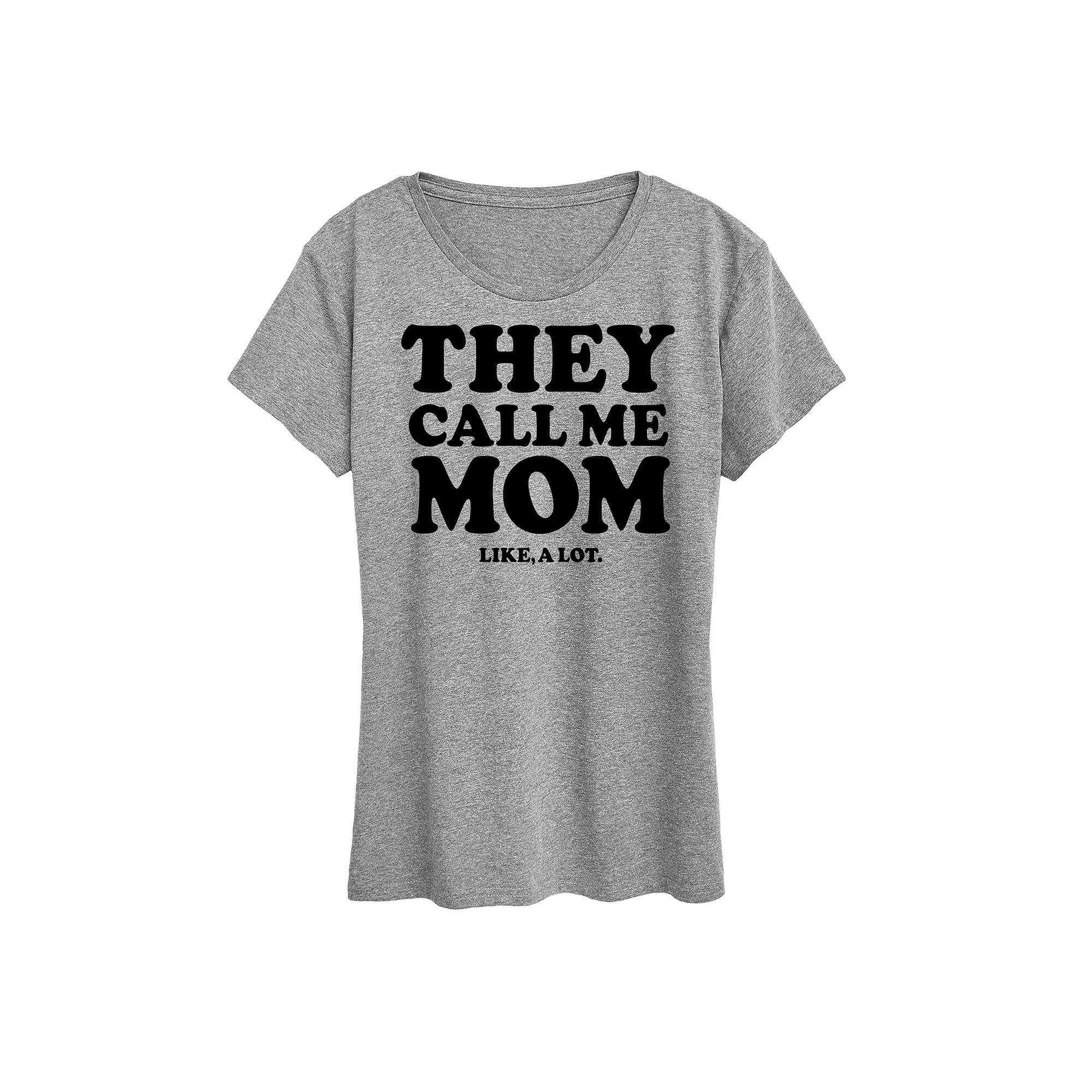 Womens Call Me Mom A Lot Graphic Tee Product Image
