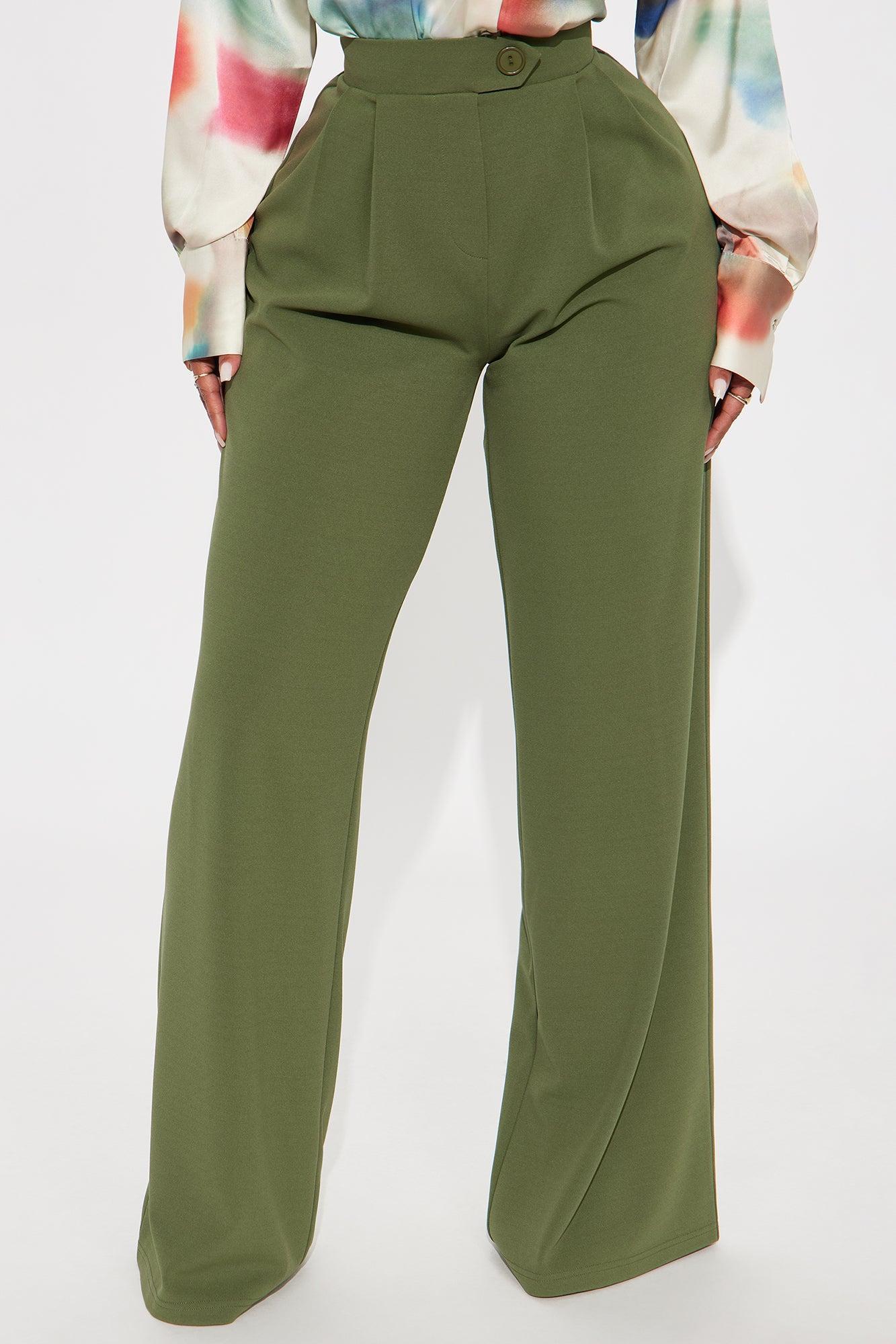 What Matters Most Wide Leg Trouser - Hunter Product Image