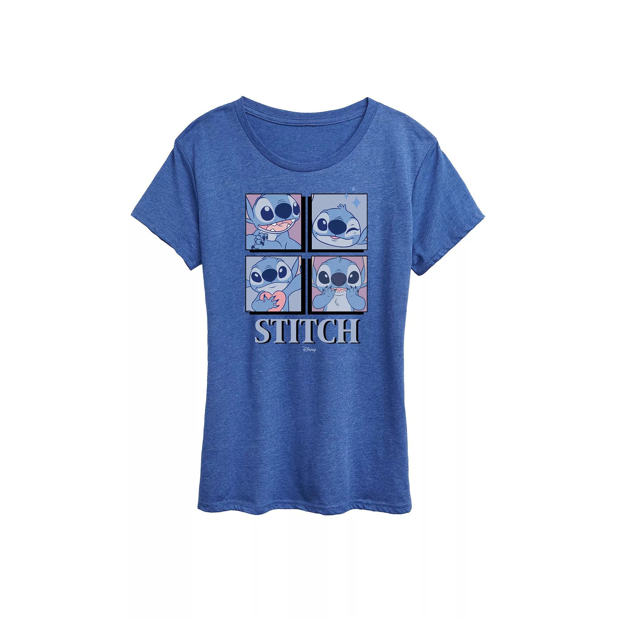 Disney's Lilo & Stitch Women's Grid Graphic Tee, Size: XL, White Product Image