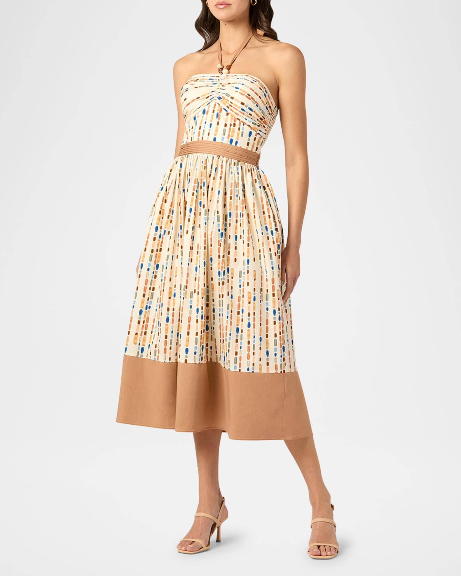 Serene Strapless A-Line Midi Dress Product Image
