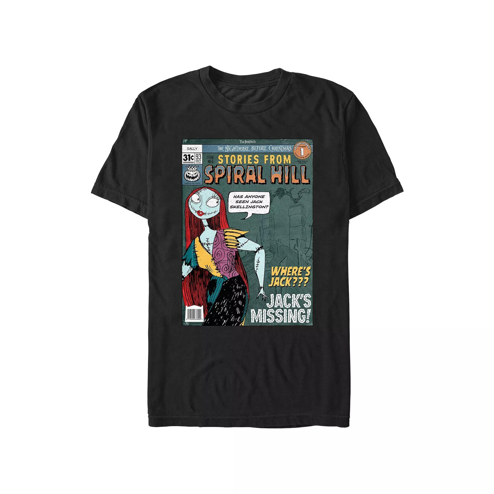 Disney's The Nightmare Before Christmas Stories From Spiral Hill Men's Graphic Tee, Size: XL, Black Product Image
