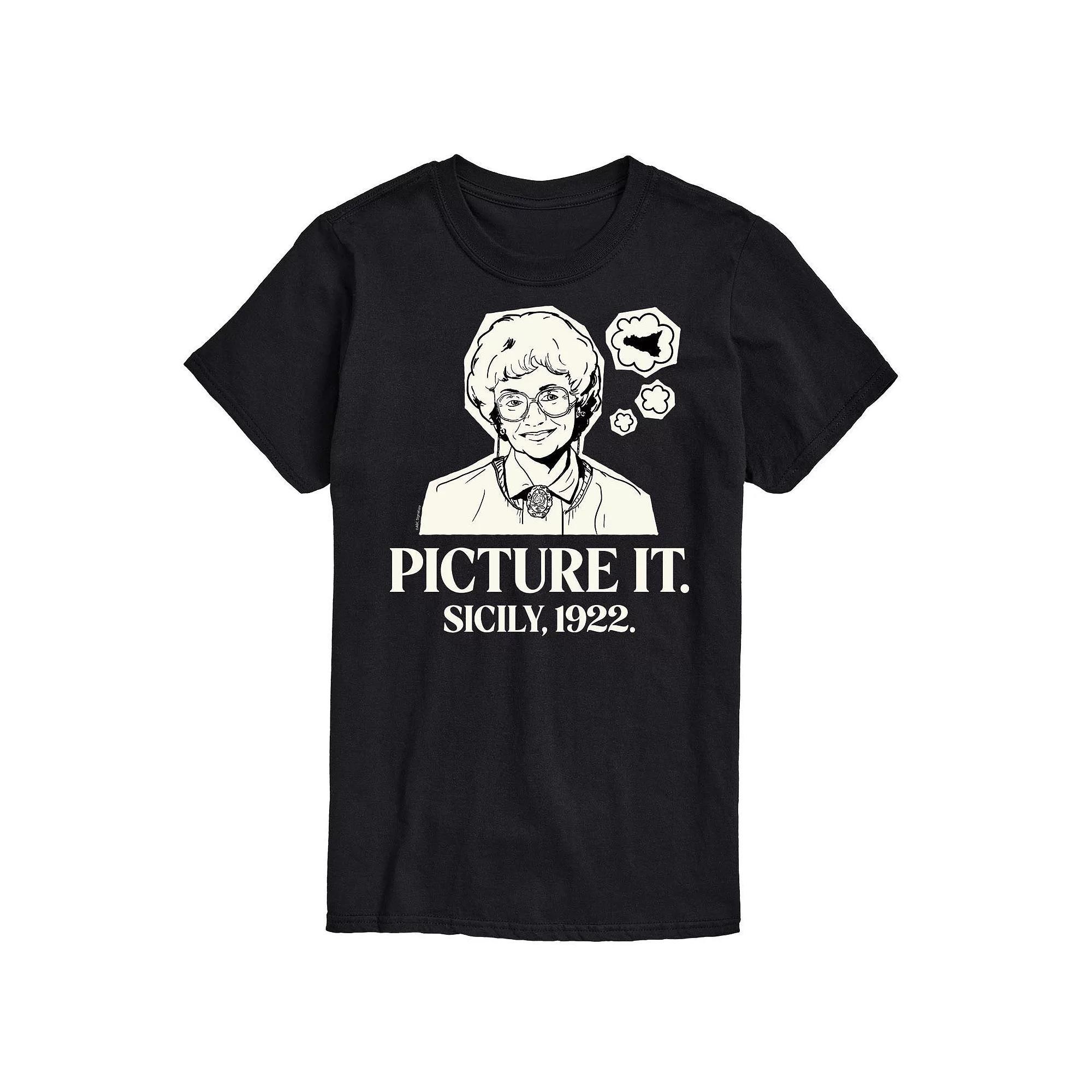 Men's Golden Girls Picture It Sicily Tee, Size: Large, Black Product Image