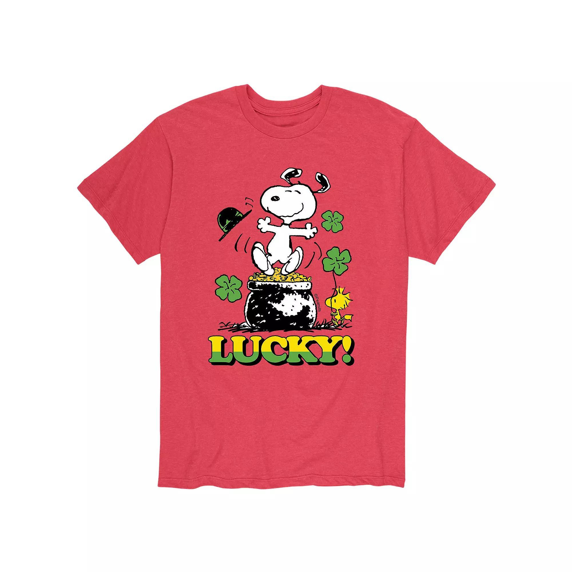 Mens Peanuts Snoopy Lucky Pot O Gold Tee Product Image