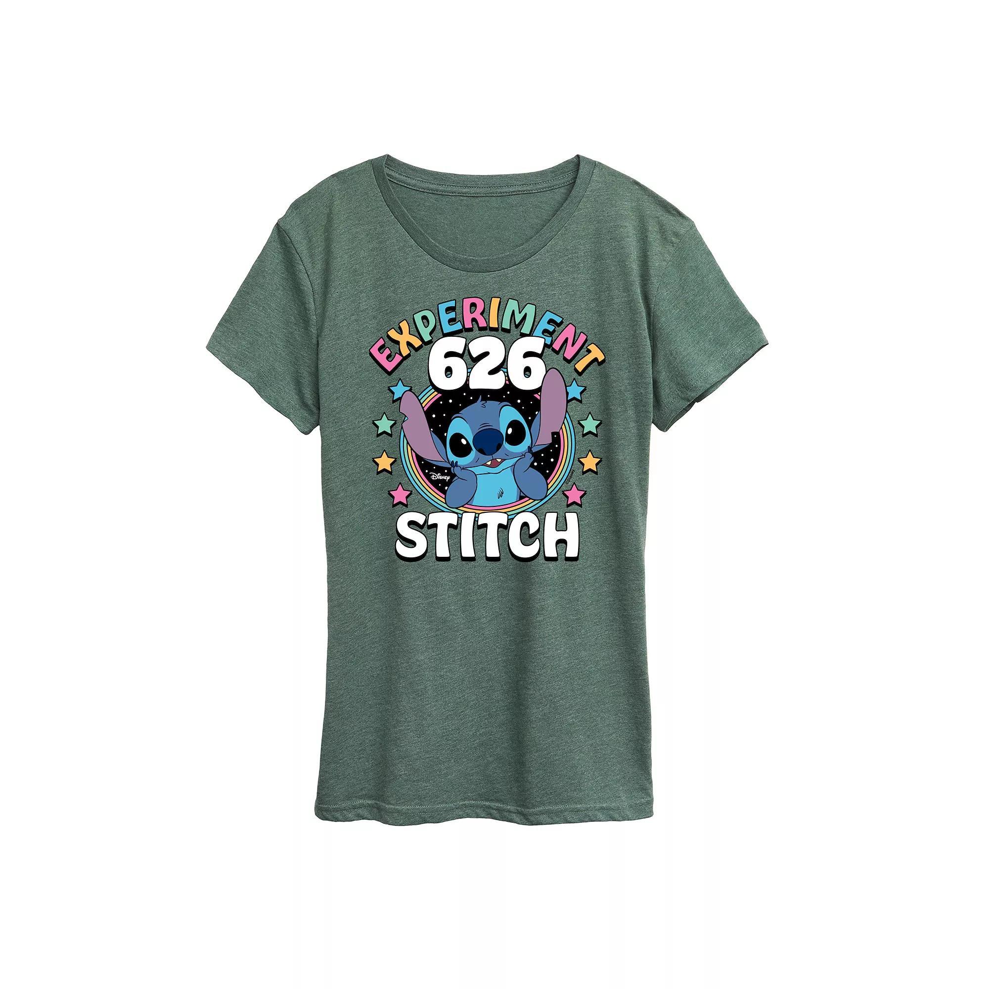 Disneys Lilo & Stitch Womens Experiment 626 Graphic Tee Grey Green Product Image