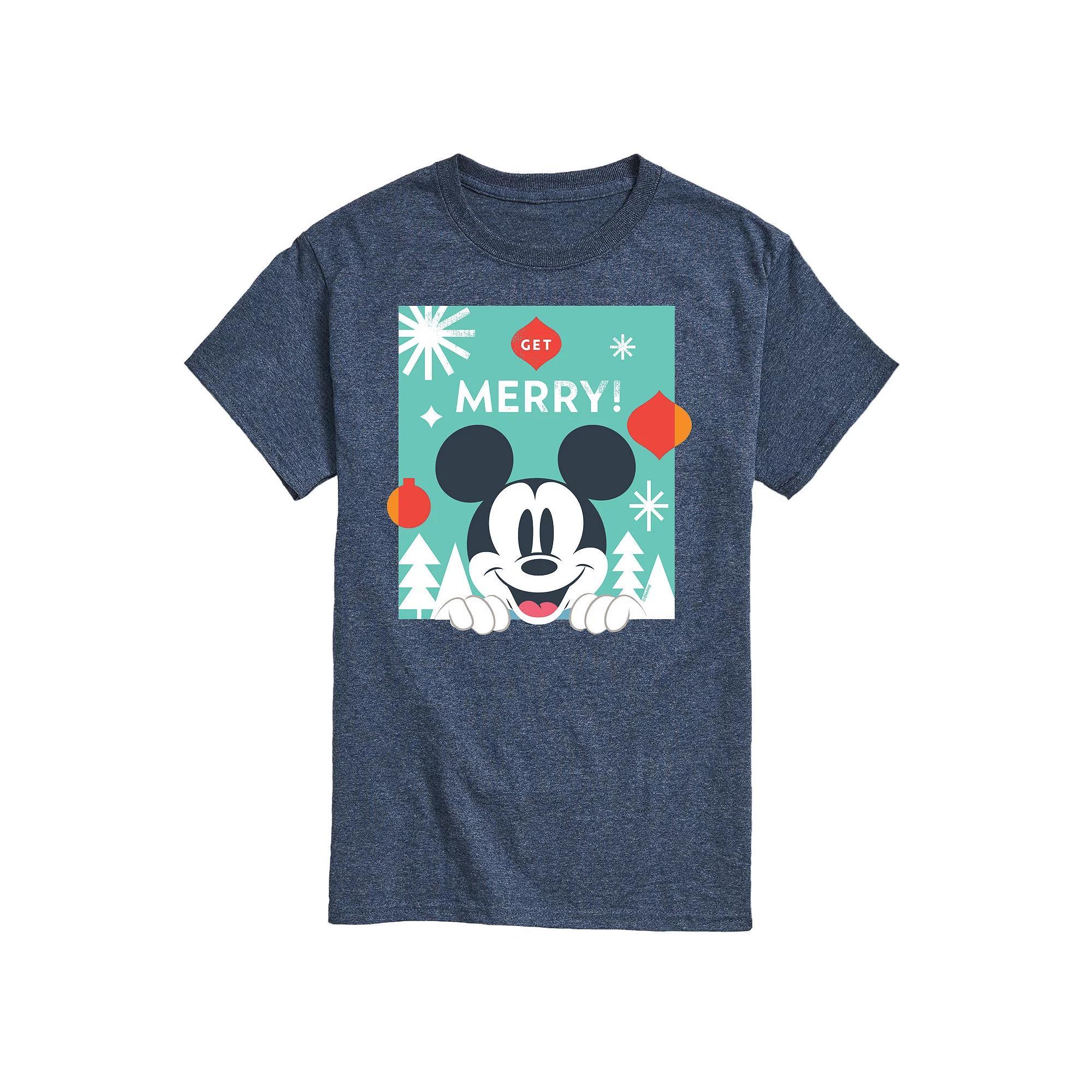 Disney's Big & Tall Get Merry Graphic Tee, Men's, Size: XXL Tall, Black Product Image
