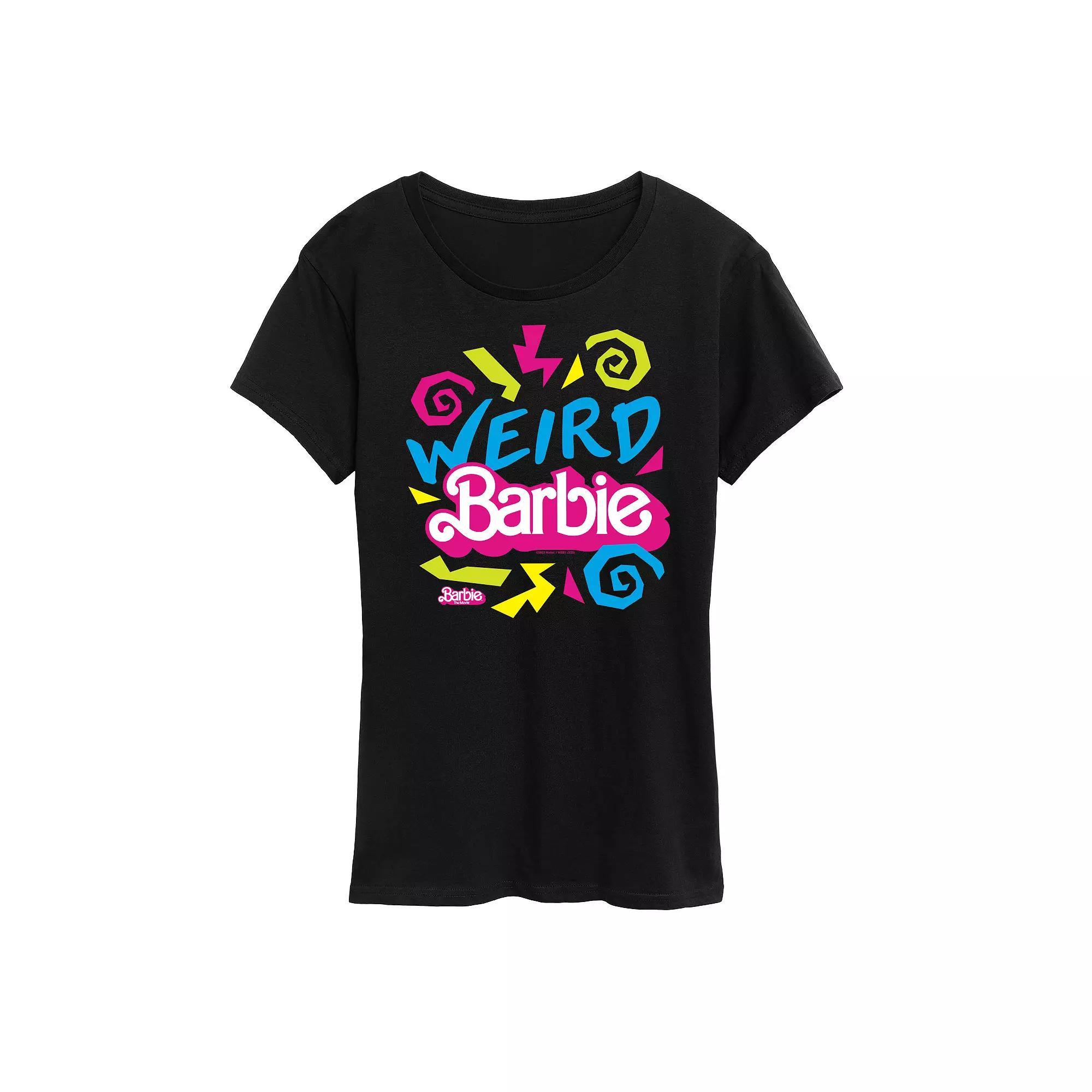 Womens Barbie The Movie Weird Barbie Graphic Tee, Girls Heather Grey Product Image