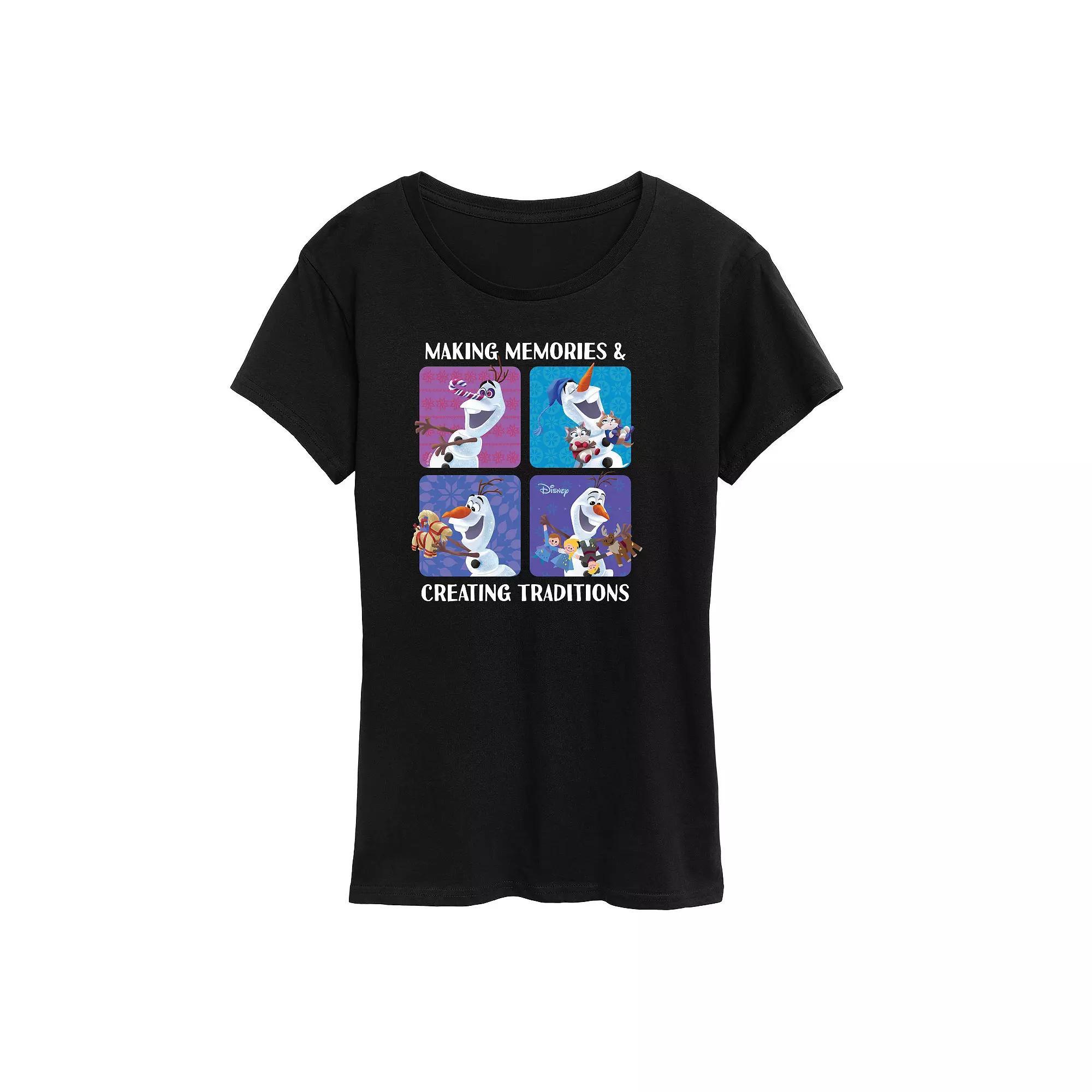 Disney's Frozen 2 Women's Making Memories Graphic Tee, Girl's, Size: Large, Blue Product Image