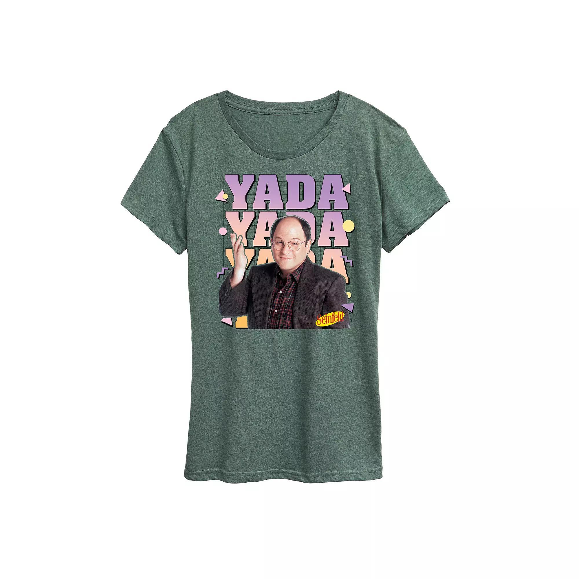 Womens Seinfeld Yada Yada Graphic Tee Grey Green Product Image