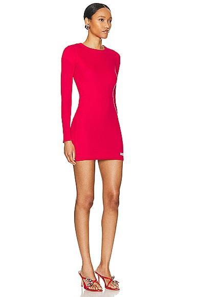 Alexander Wang Ribbed Knit Long Sleeve Tee Dress Product Image