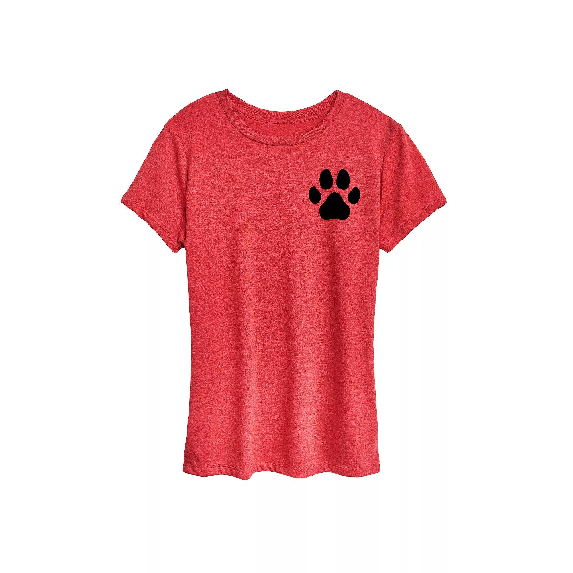 Womens Tacos Heart Graphic Tee Grey Red Product Image