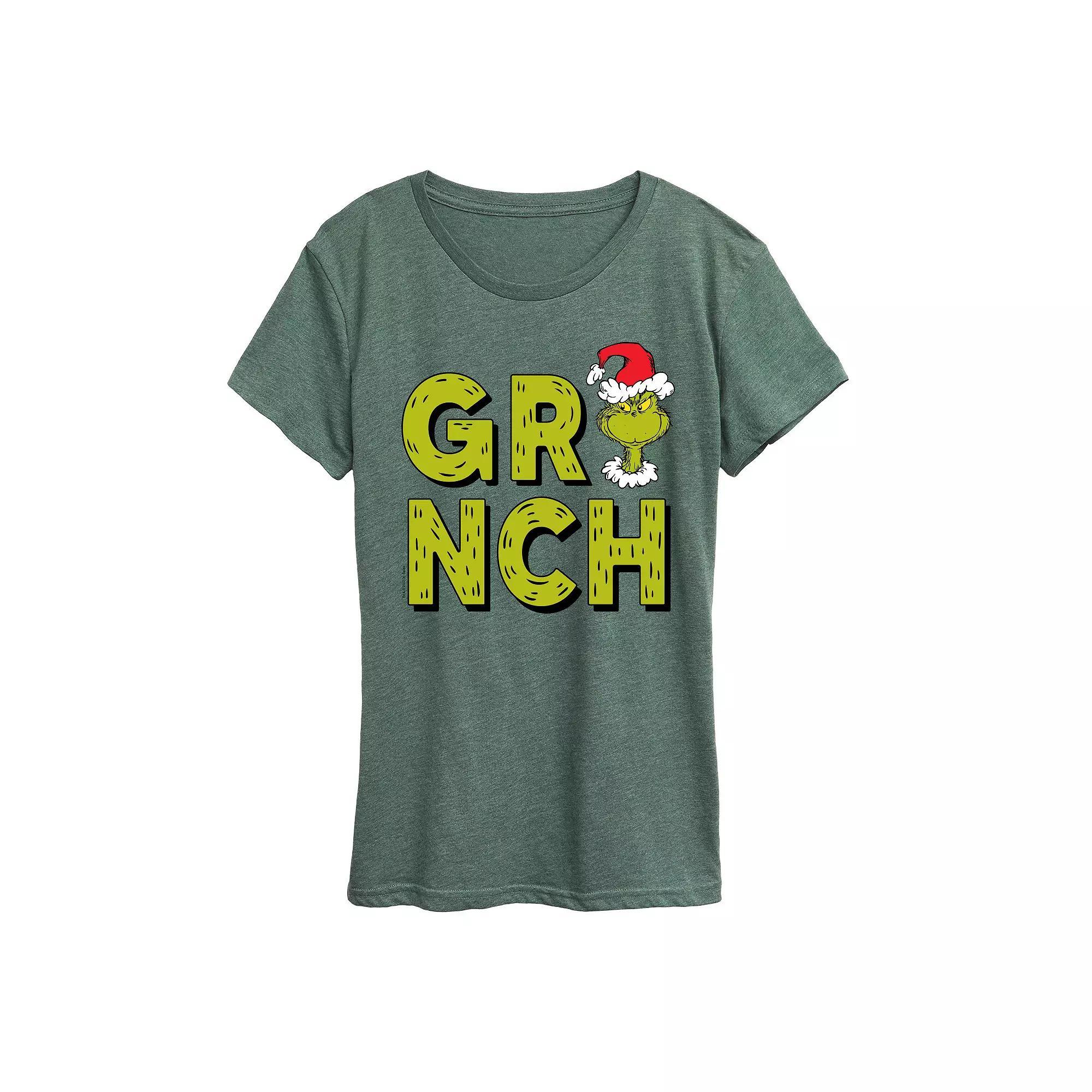 Womens Coffee Sarcasm Graphic Tee Grey Green Product Image