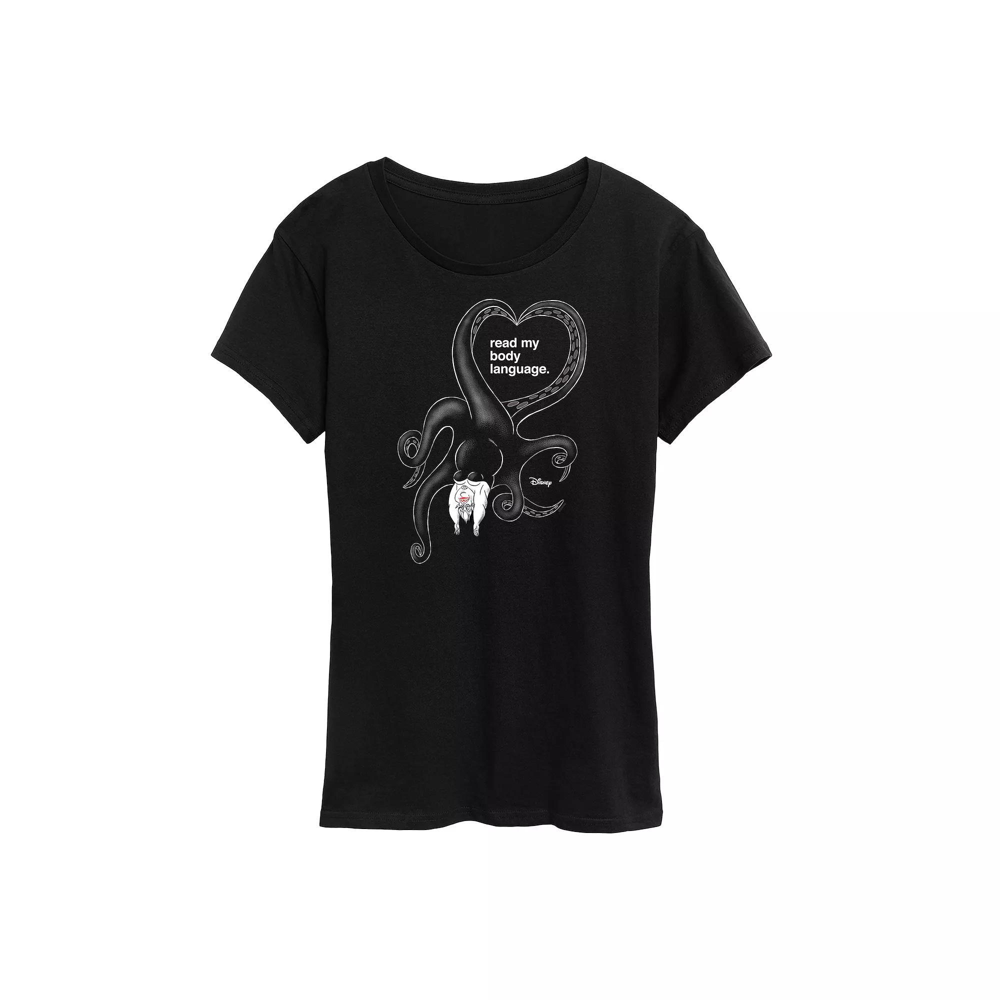 Disney's The Little Mermaid Ursula Women's Body Language Graphic Tee, Size: XL, Black Product Image