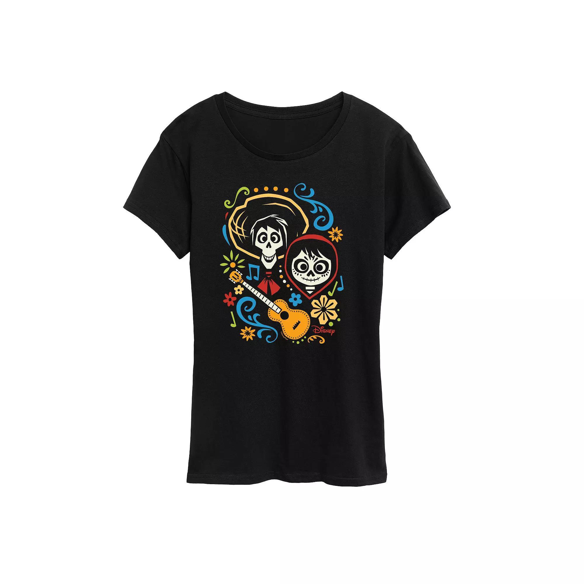 Disney's Minnie Mouse Women's "Candy Cane Cutie" Christmas Graphic Tee, Girl's, Size: XL, Black Product Image