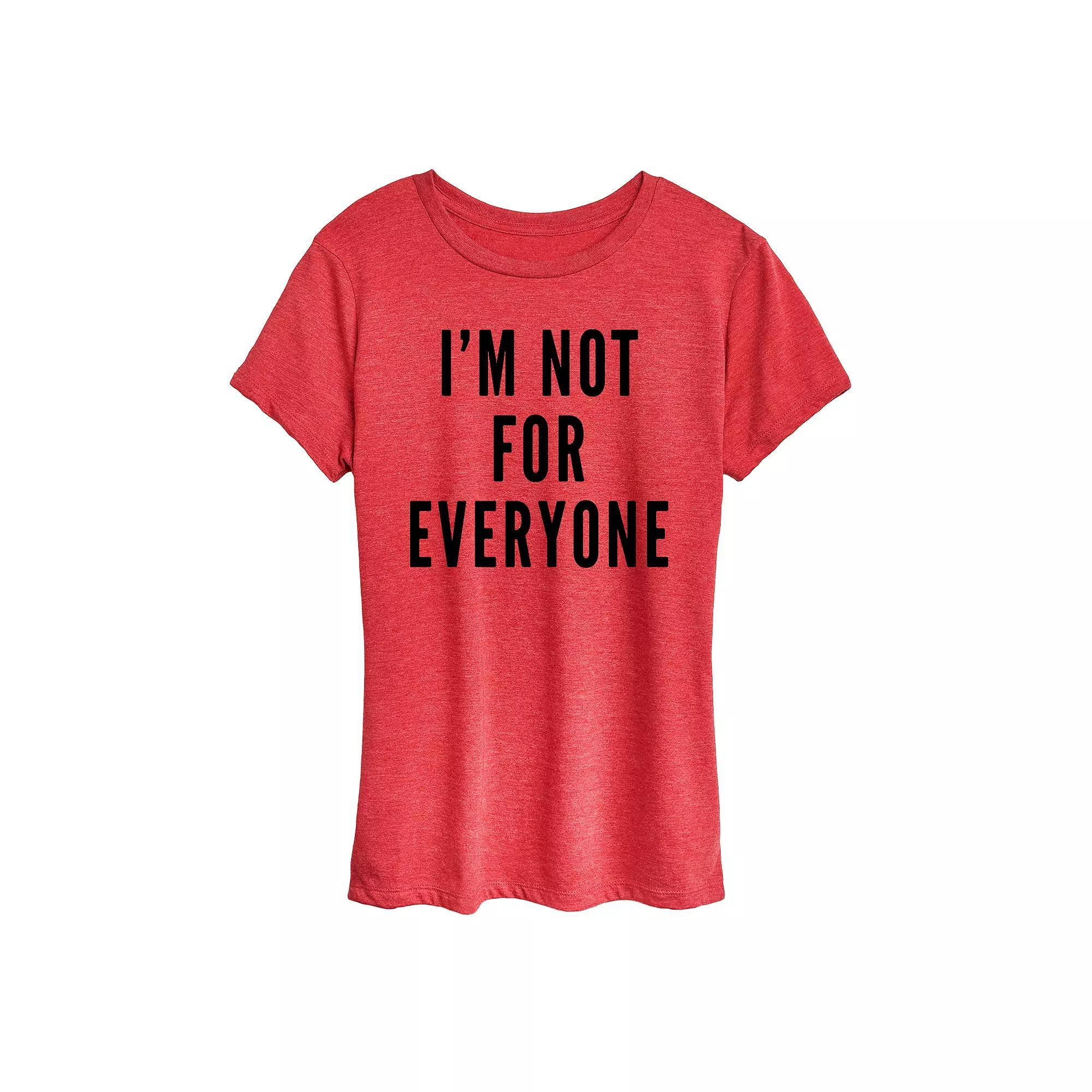 Womens Im Not For Everyone Graphic Tee, Girls Grey Gray Product Image