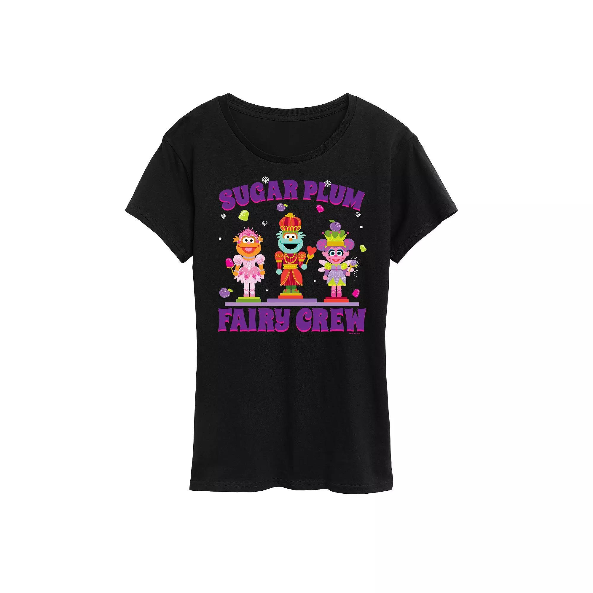 Womens Sesame Street Sugar Plum Crew Graphic Tee, Girls Product Image