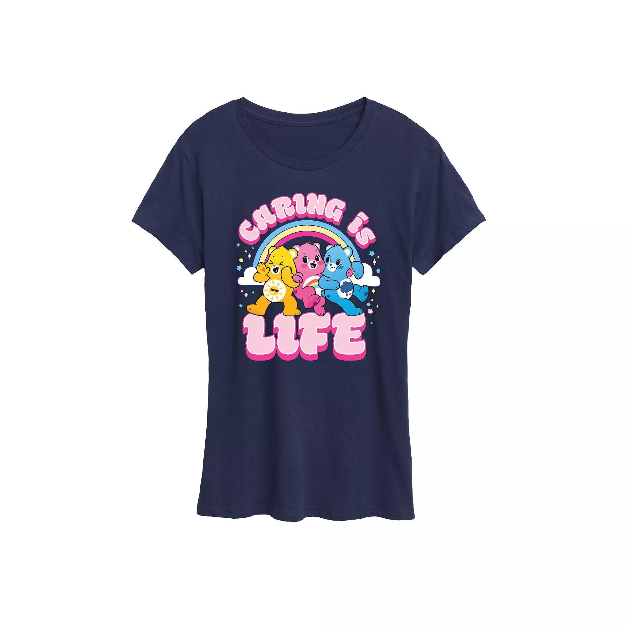 Womens Colorful Stacked Mama Graphic Tee Blue Product Image