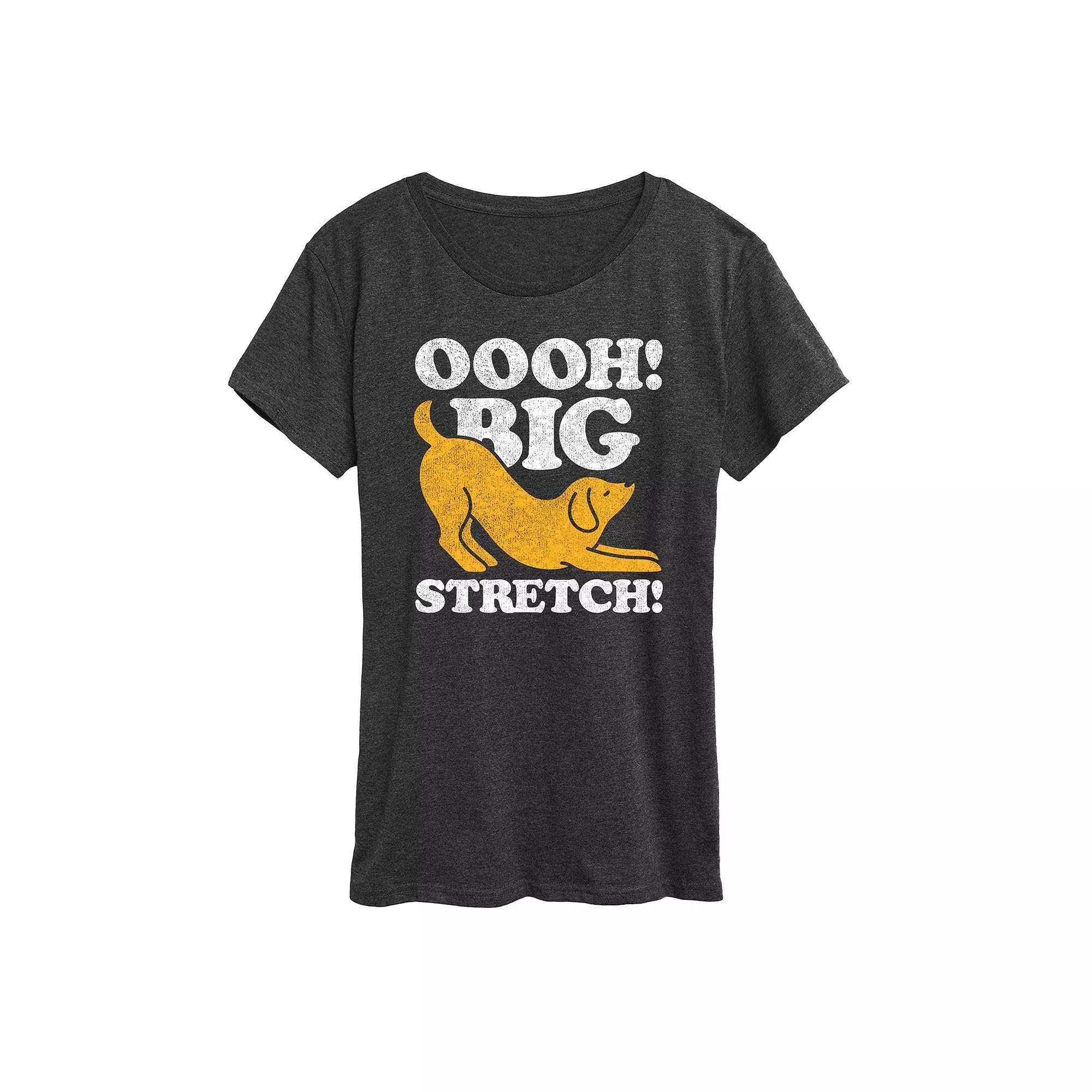 Womens Dog Oooh Big Stretch Graphic Tee Heather Grey Product Image