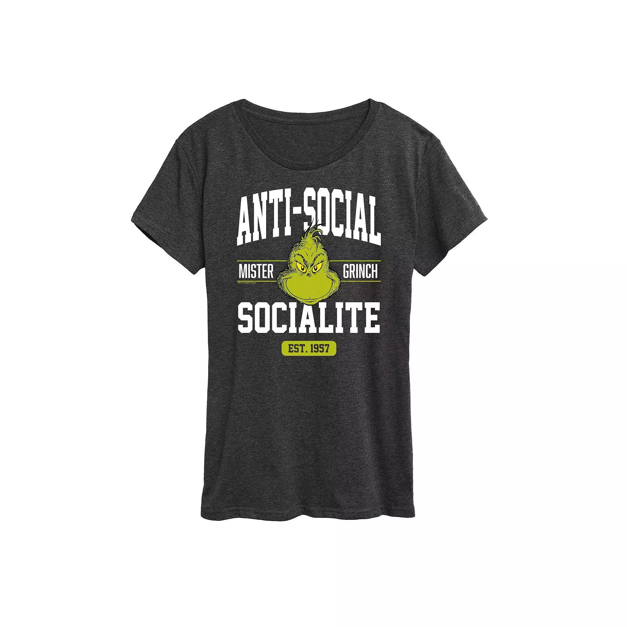 Womens Clueless Way Harsh Tai Graphic Tee, Girls Heather Grey Product Image