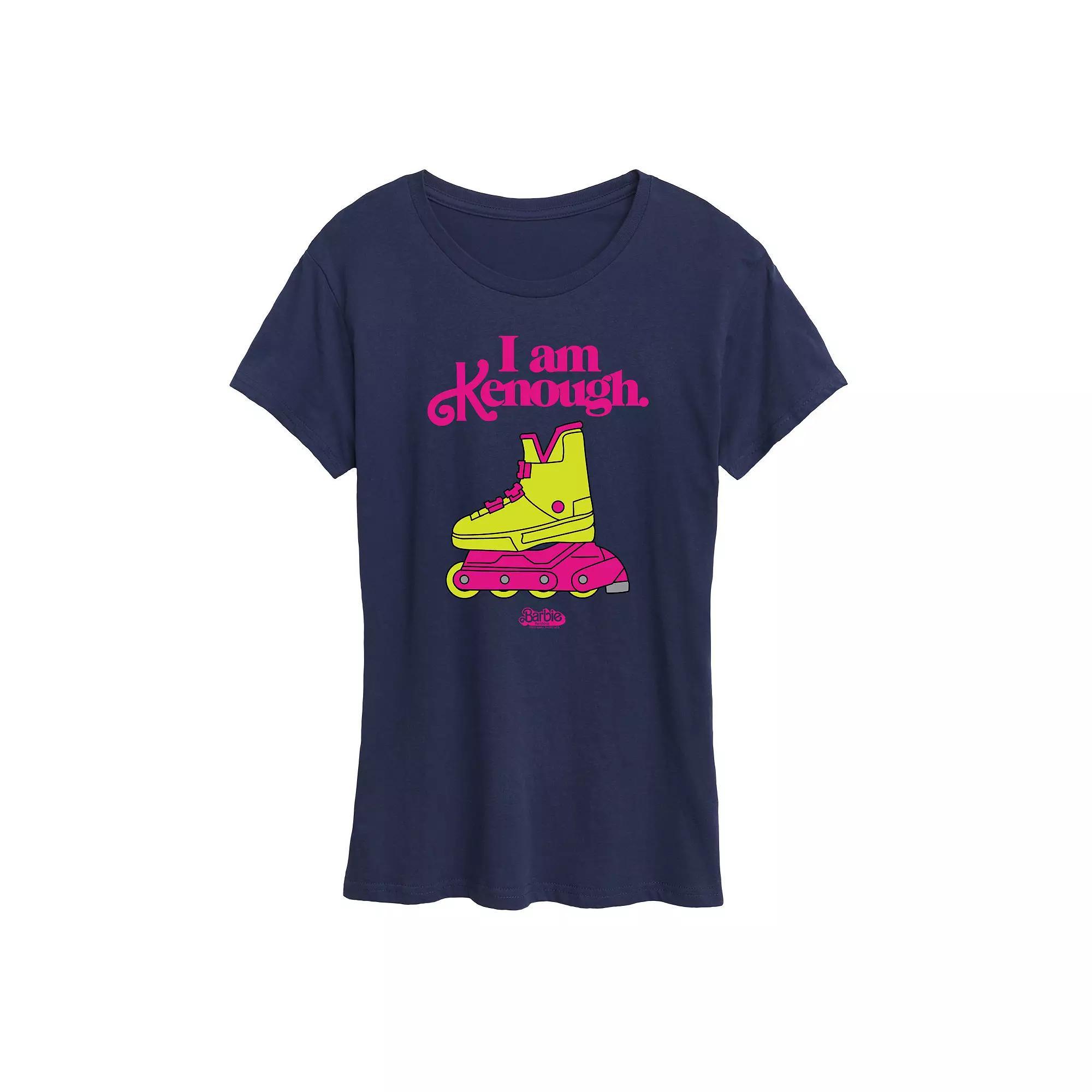 Womens Barbie The Movie Rollerblades Graphic Tee, Girls Grey Gray Product Image
