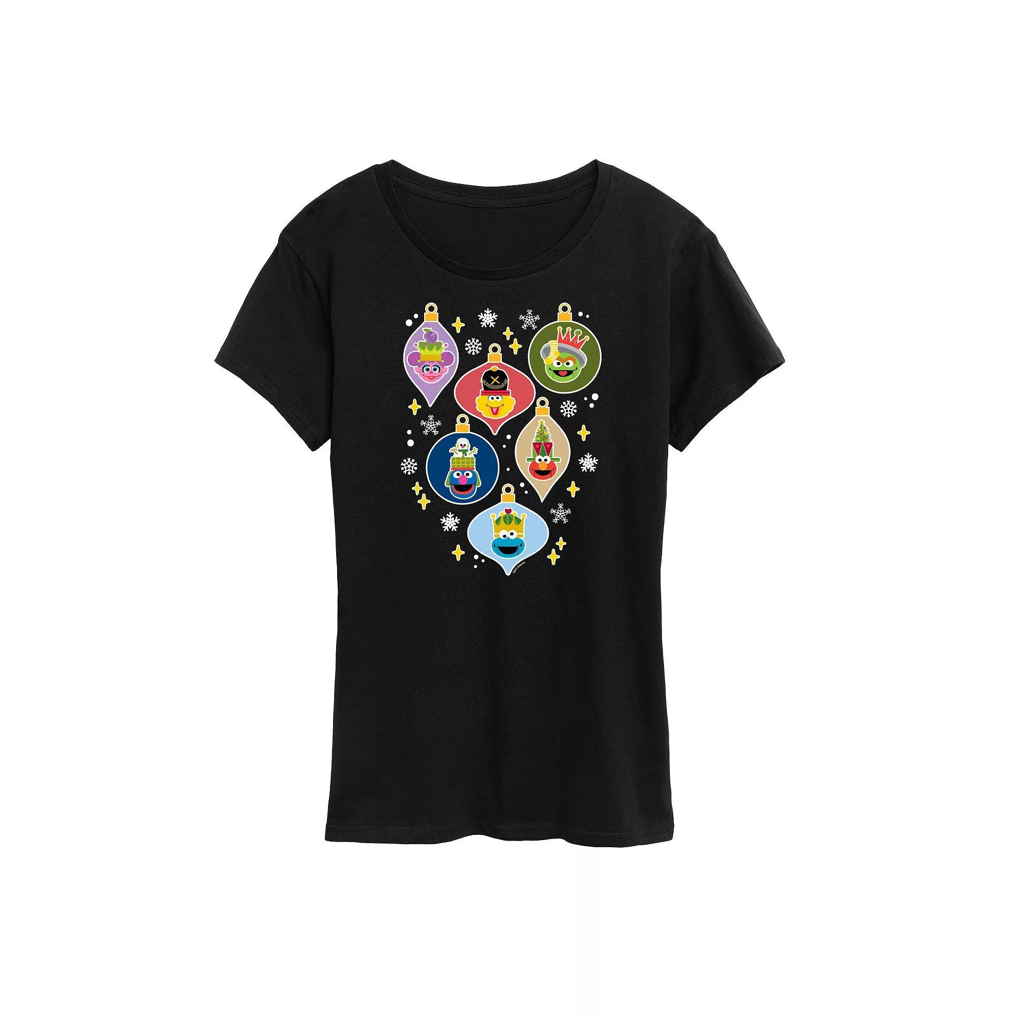Womens Sesame Street Ornaments Graphic Tee, Girls Product Image