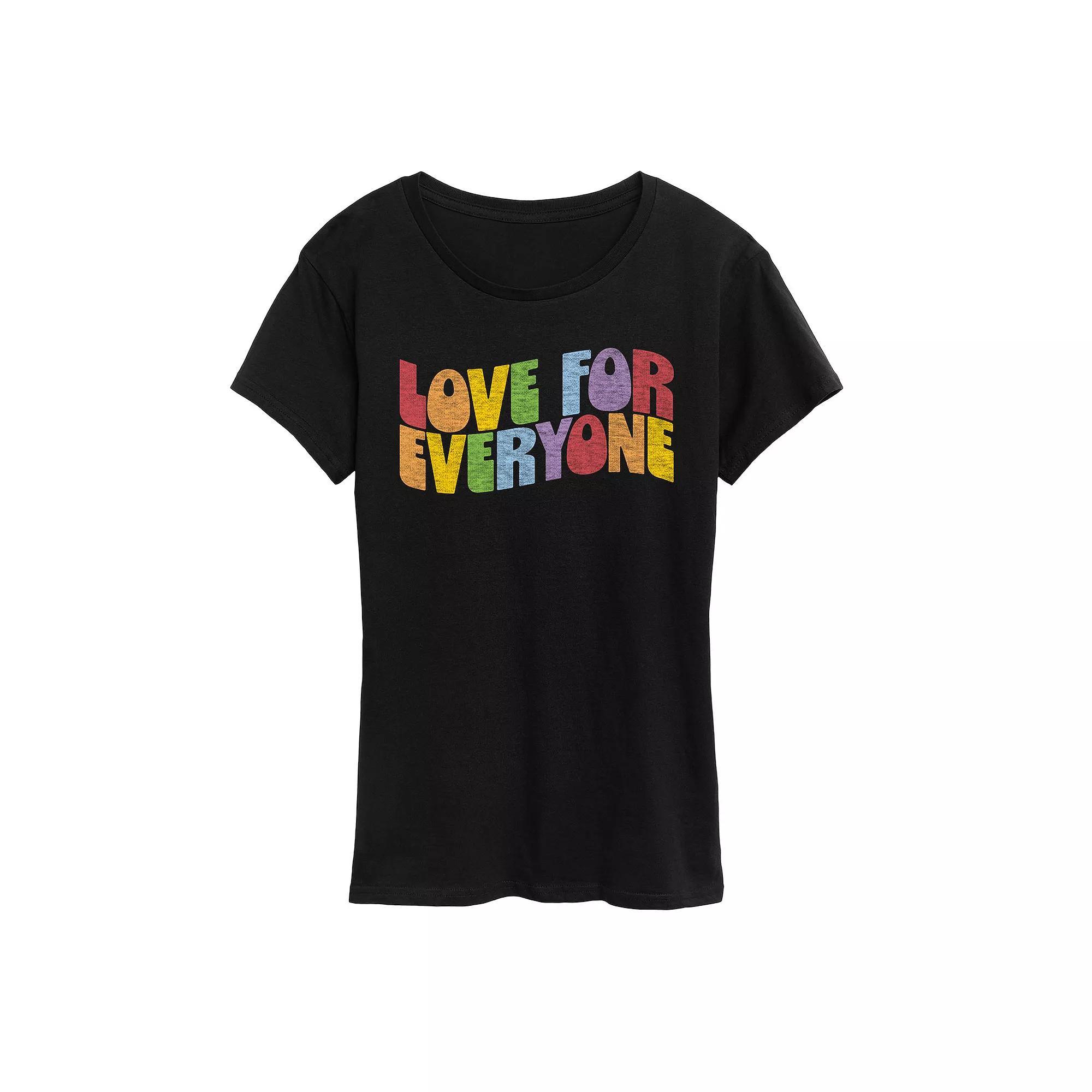 Womens Love For Everyone Pride Graphic Tee Product Image
