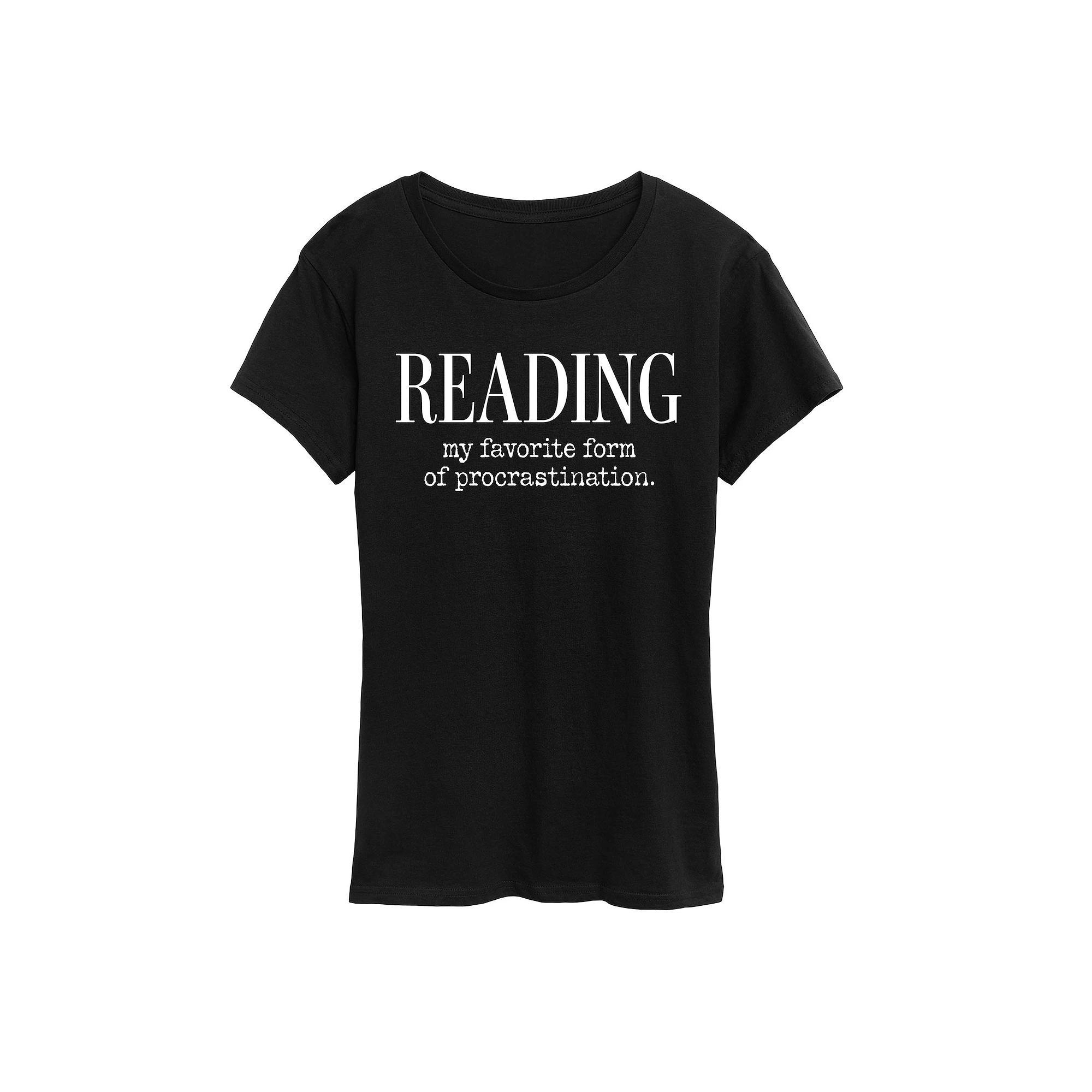 Plus Reading Favorite Procrastination Graphic Tee, Womens Product Image