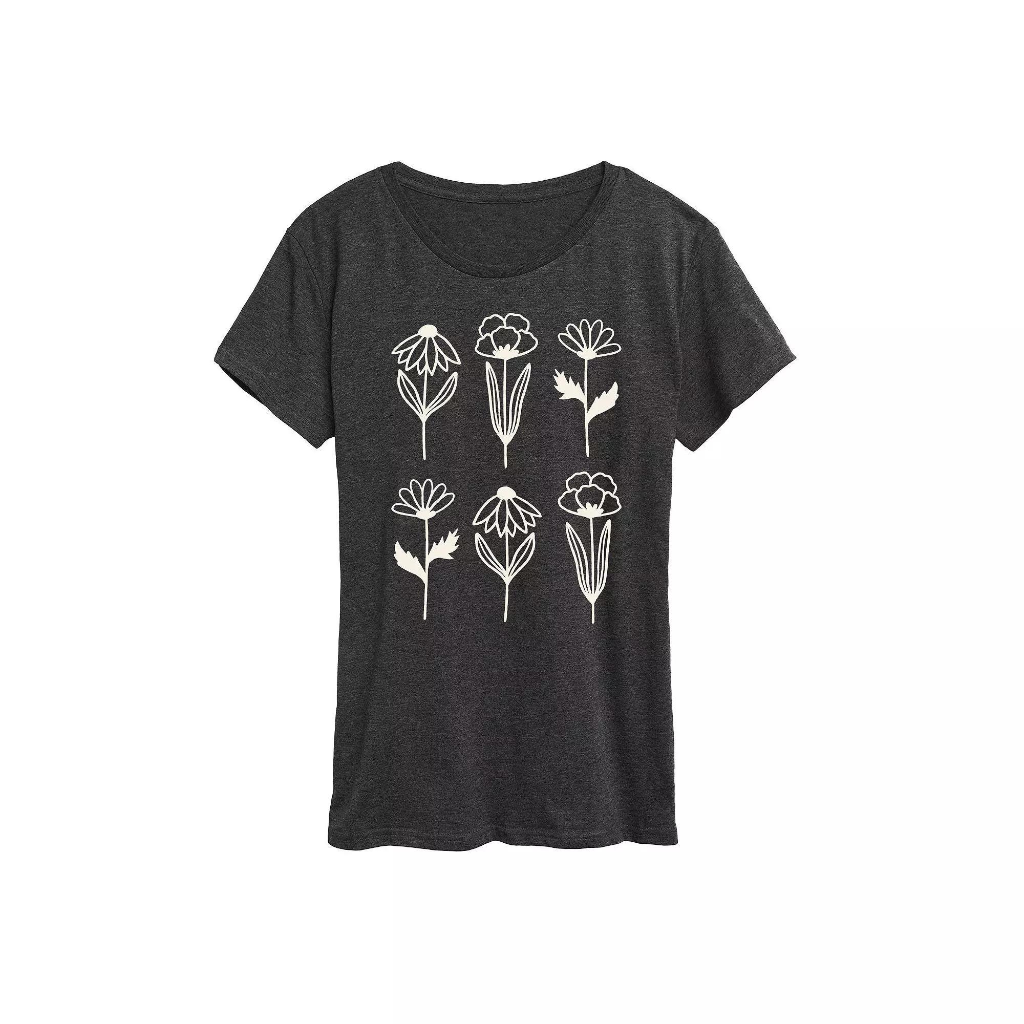Womens Coffee Unrealistic Expectations Graphic Tee Heather Grey Product Image