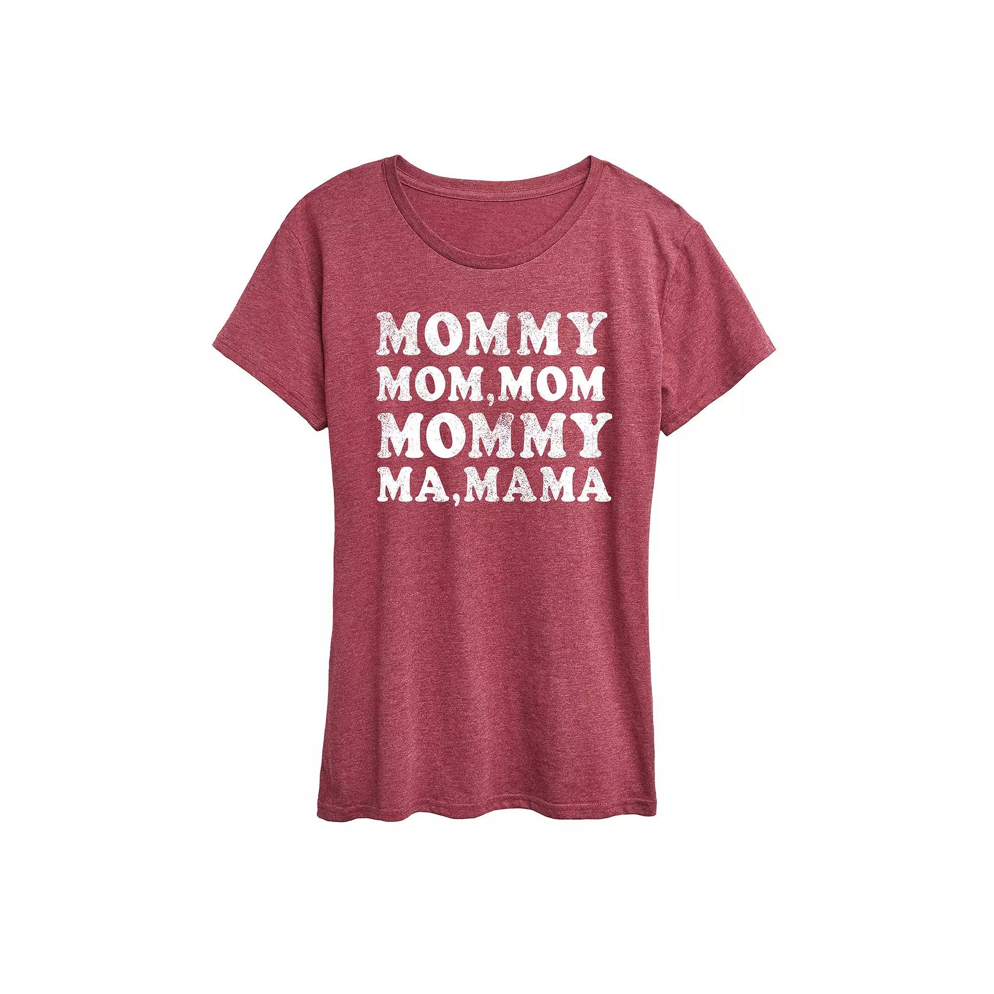 Womens Mom Repeat Graphic Tee Product Image