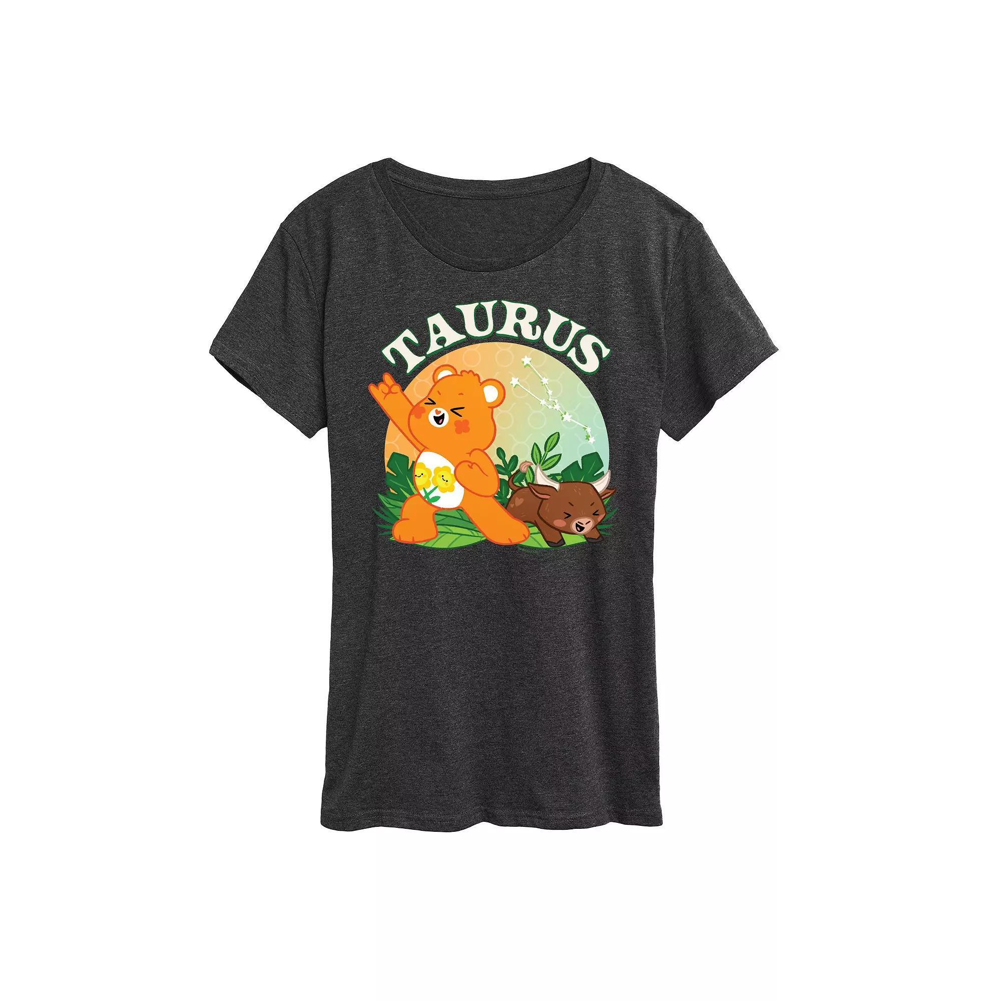 Womens Care Bears Taurus Graphic Tee, Girls Heather Grey Product Image