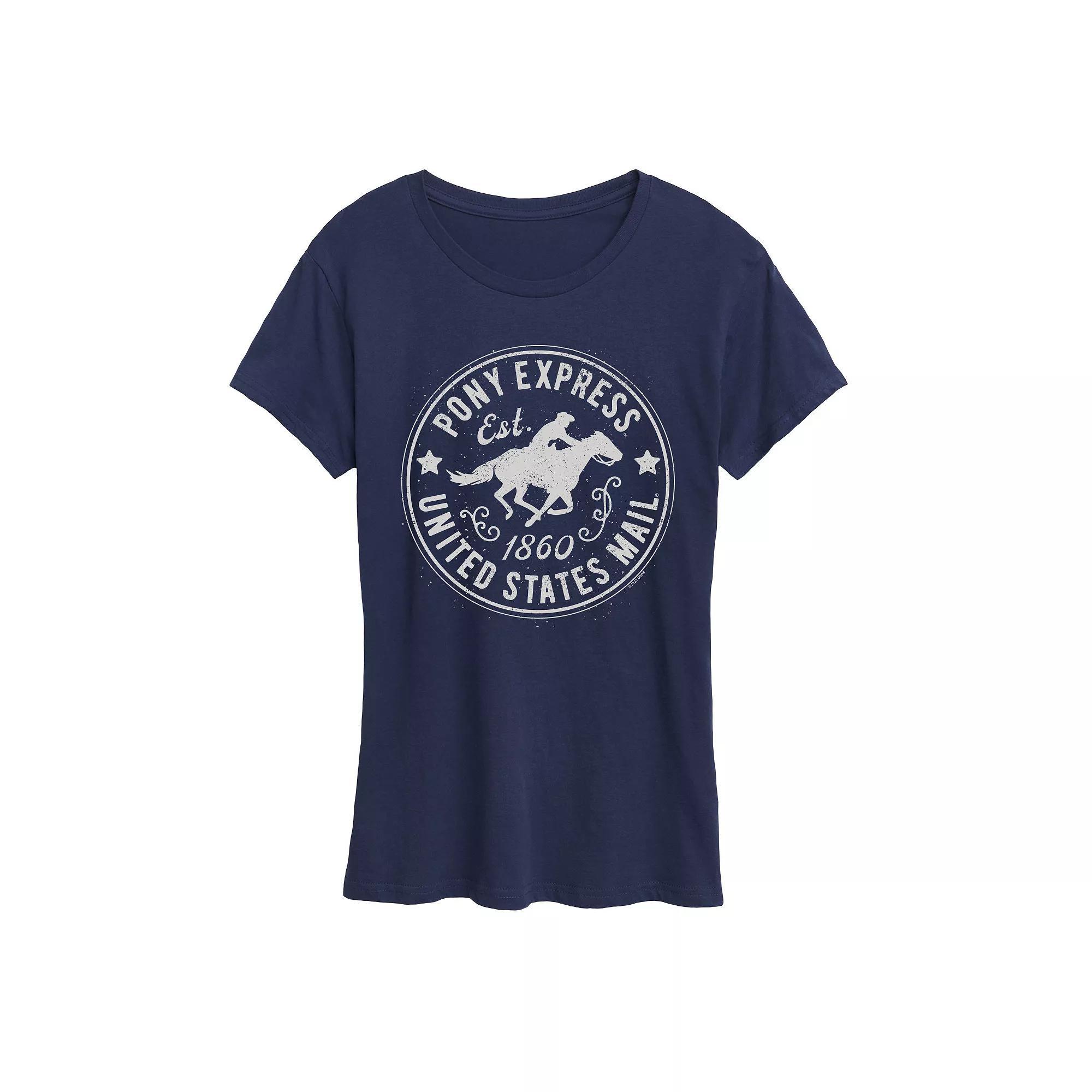 Womens USPS Pony Express Badge Graphic Tee Product Image