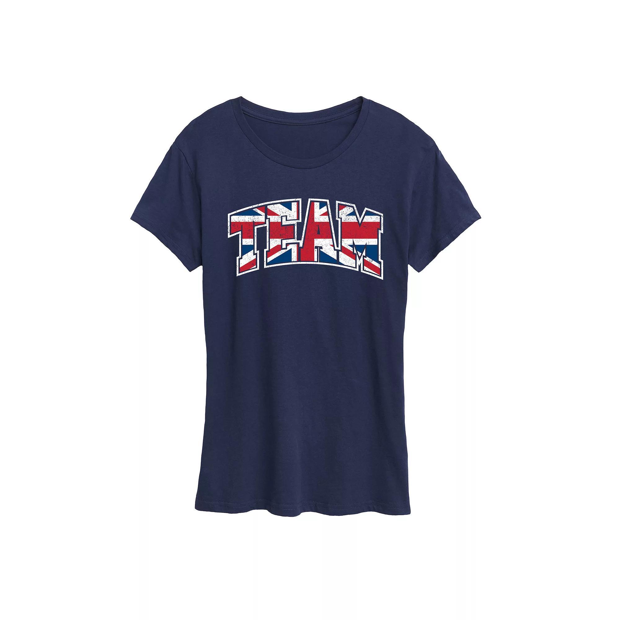 Womens Team Great Britain Graphic Tee Blue Product Image