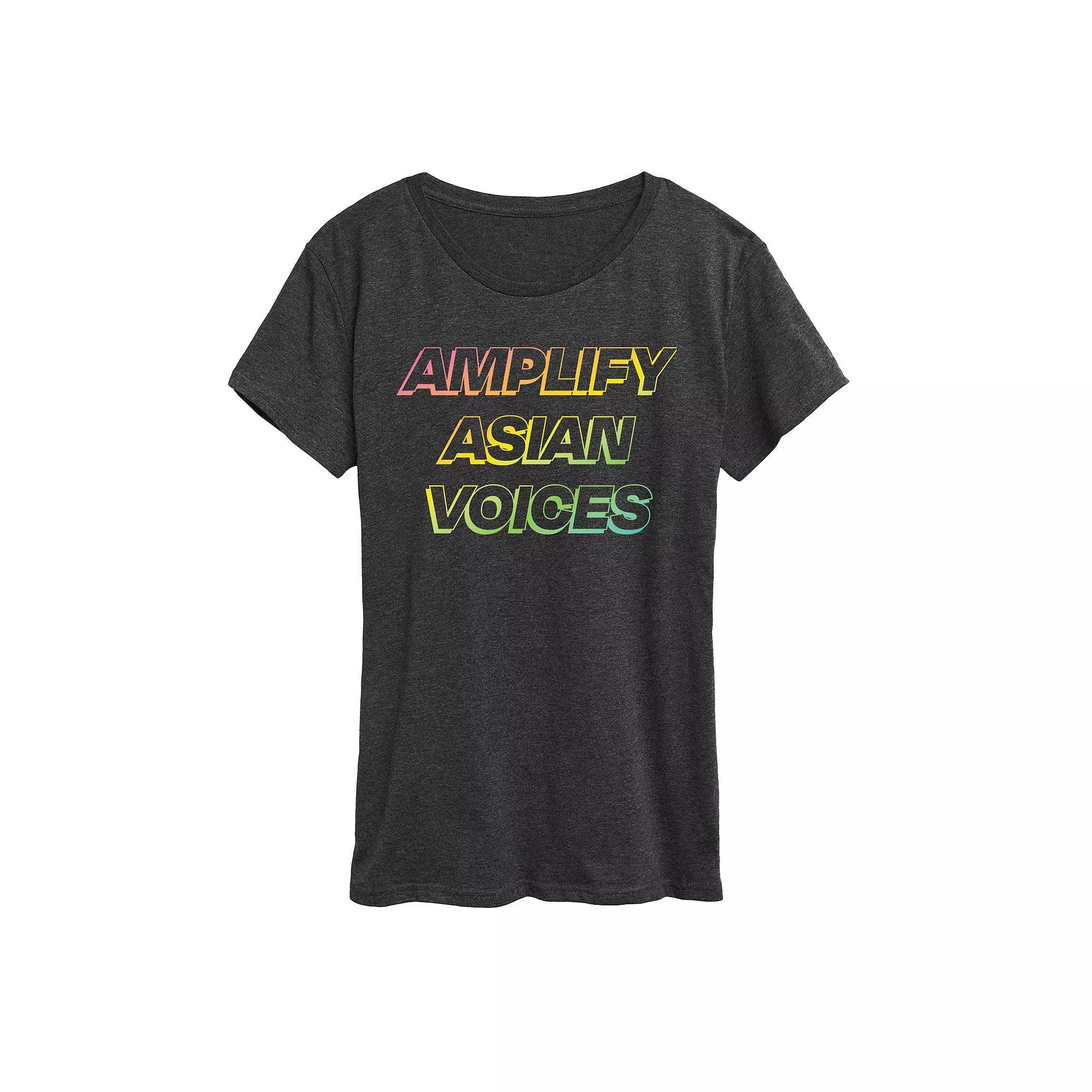 Womens Amplify Asian Voices Graphic Tee Heather Grey Product Image