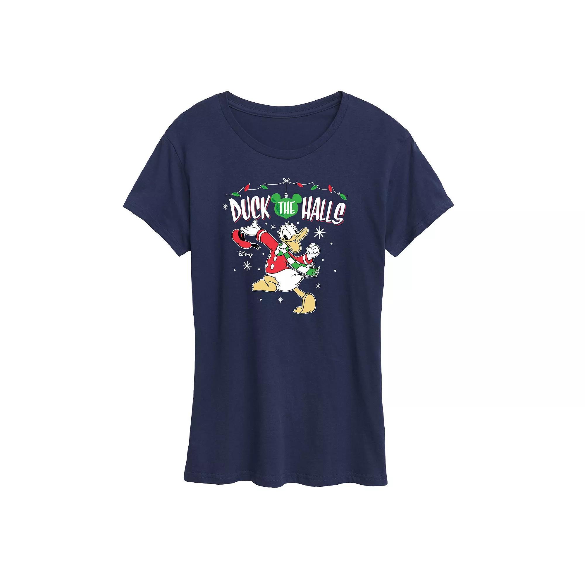 Disney's Lilo and Stitch Women's Christmas Crew Graphic Tee, Size: XL, Black Product Image