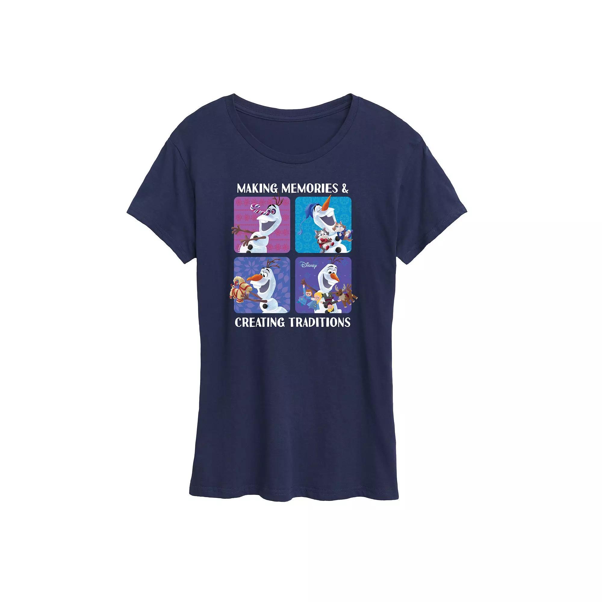 Disney's Frozen 2 Women's Making Memories Graphic Tee, Girl's, Size: Large, Blue Product Image