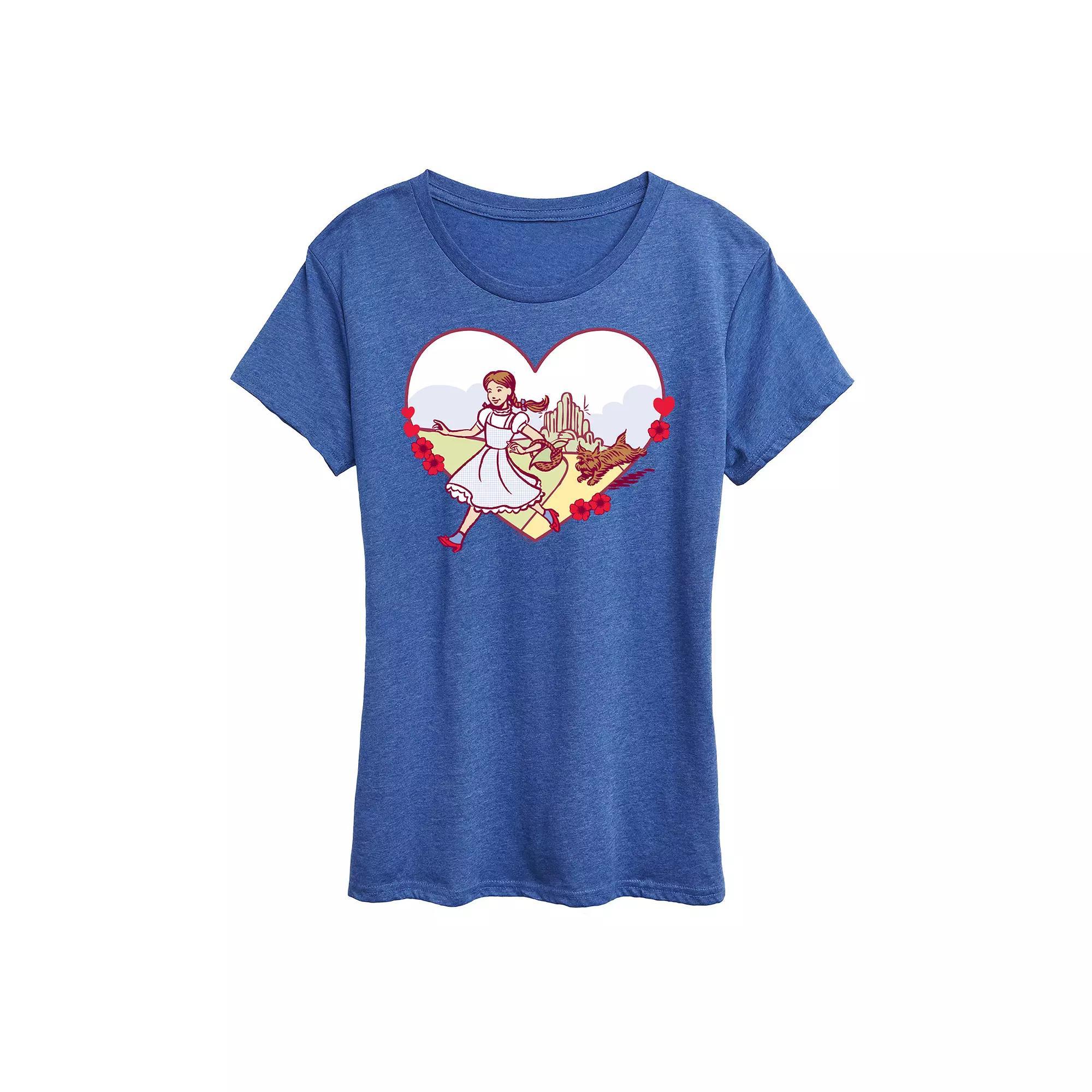 Disneys Beauty and the Beast Womens Roses Graphic Tee, Girls Heather Grey Product Image